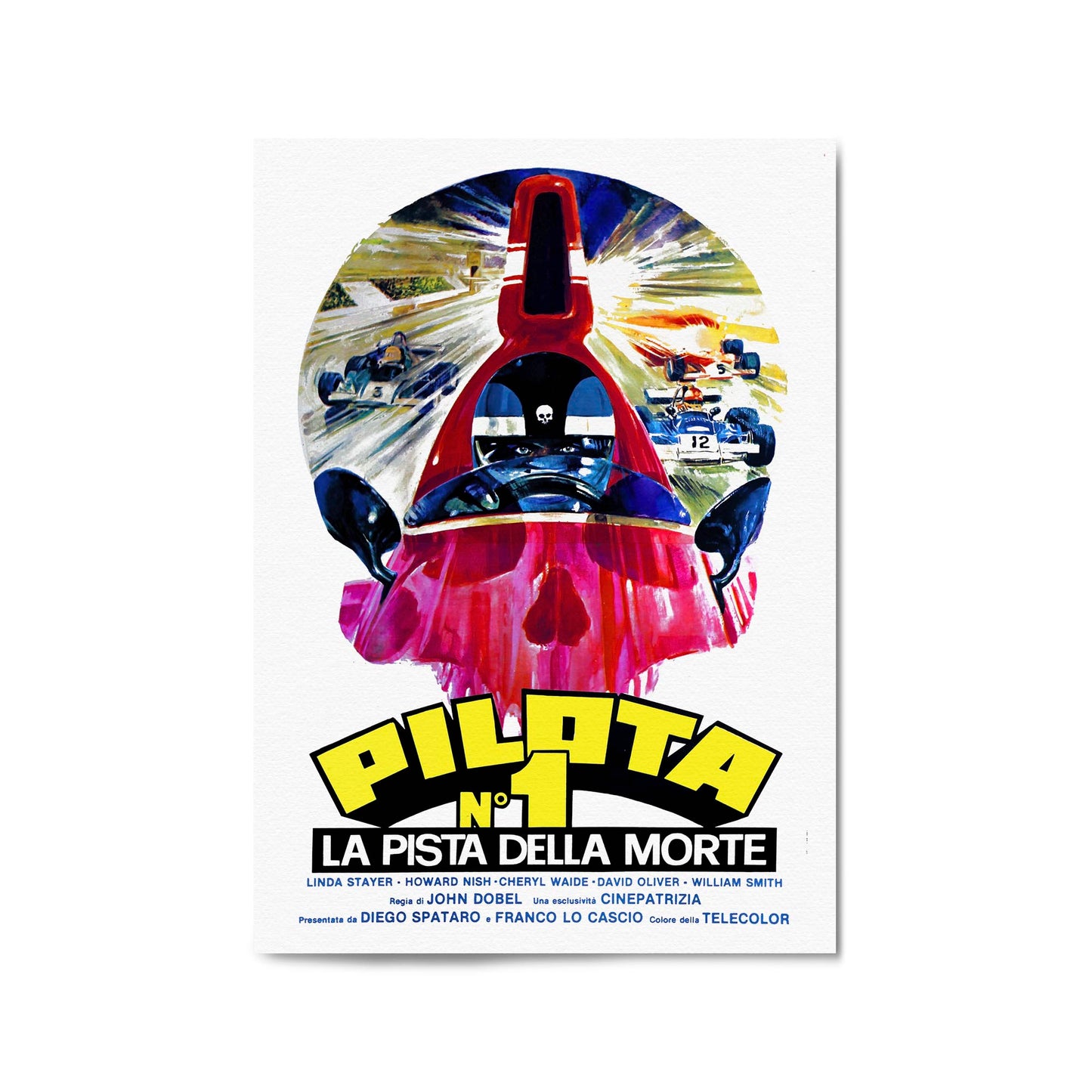 Motorsport "Pilota No 1" Italian Movie | Framed Vintage Poster