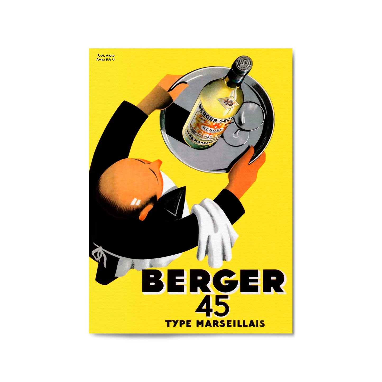 Berger 45 by Roland Ansieau | Framed Vintage Poster
