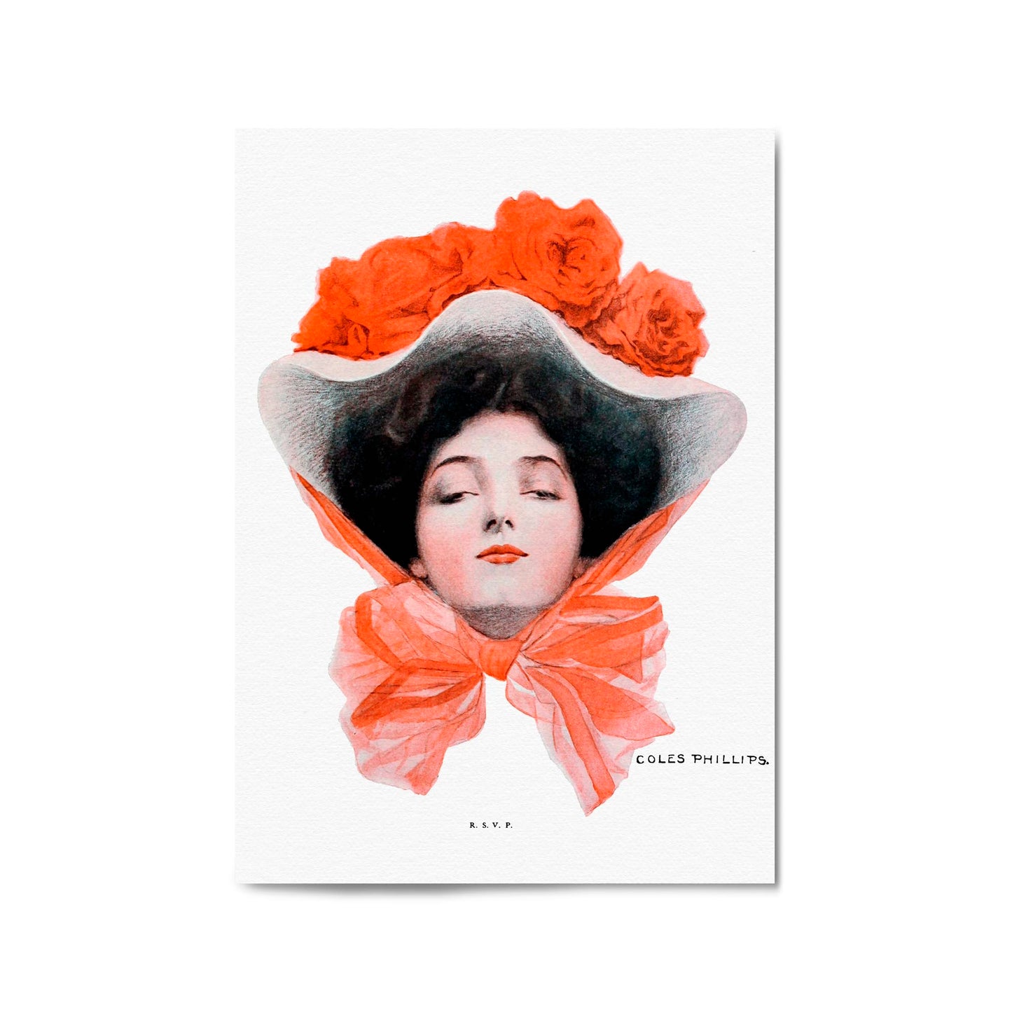 A Gallery of Girls "RSVP" 1911 | Framed Vintage Poster