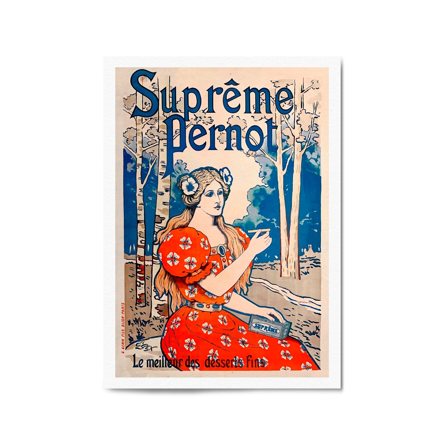 Supreme Pernot French | Framed Vintage Drink Poster