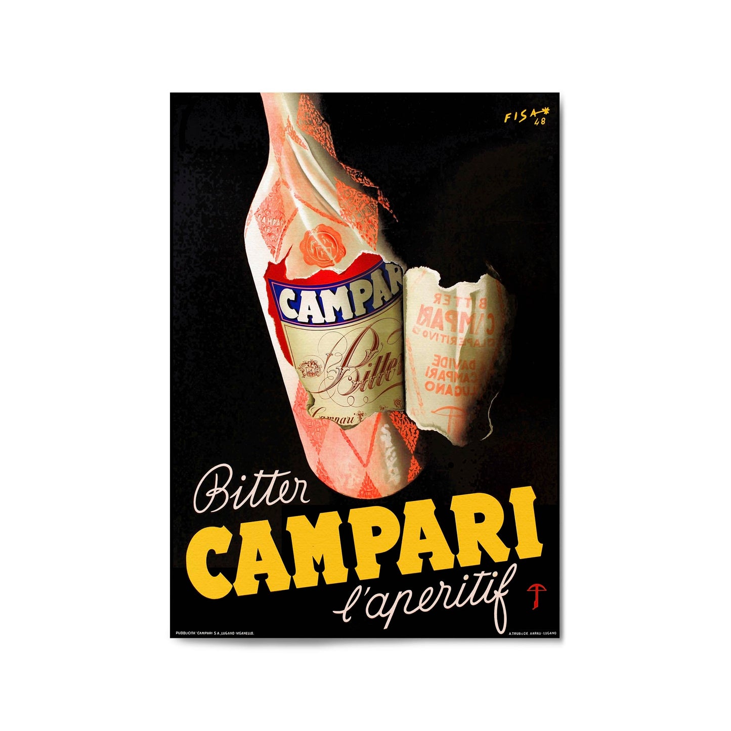 Campari by Carlo Fisanotti | Framed Vintage Poster