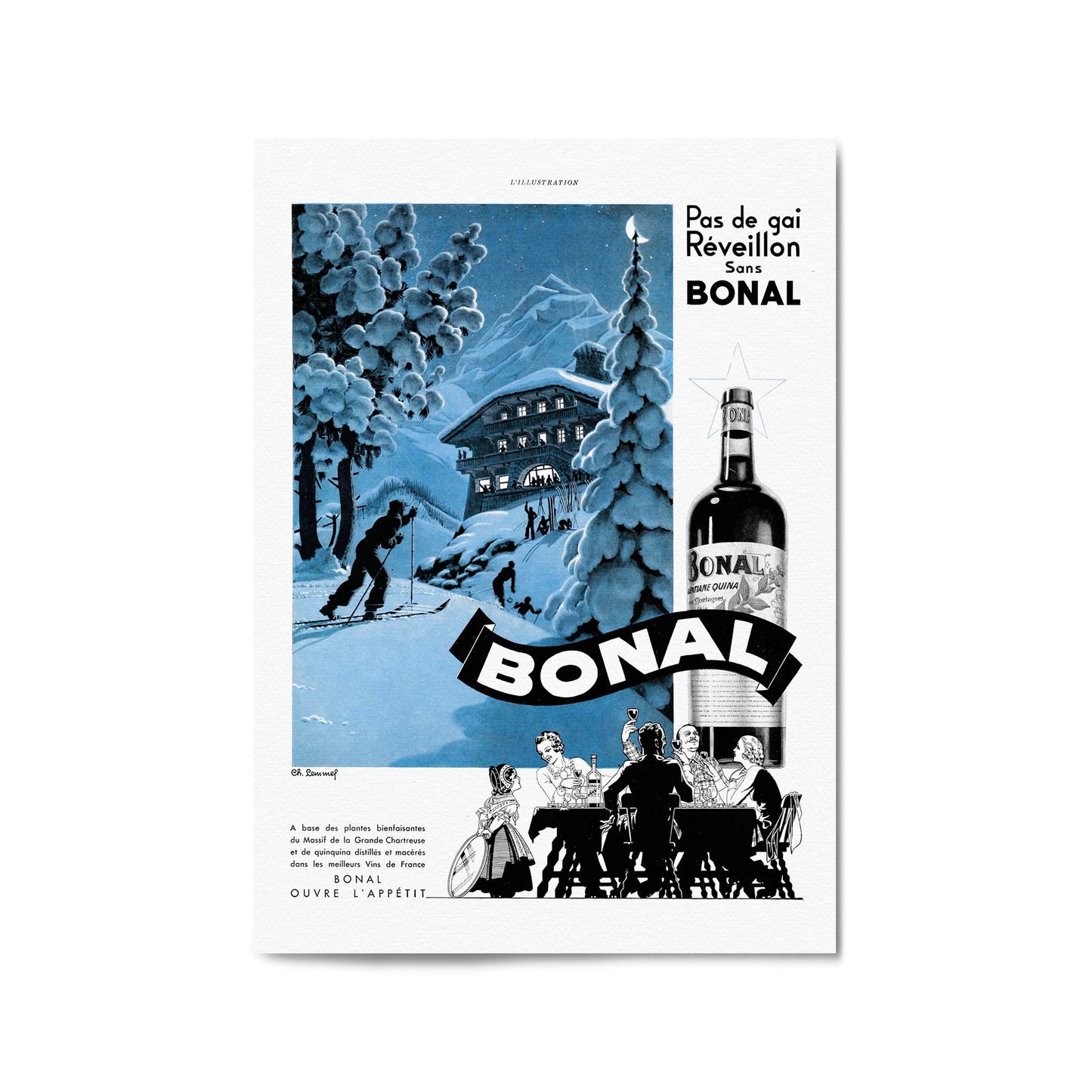 Bonal by Charles Lemmel | Framed Vintage Poster