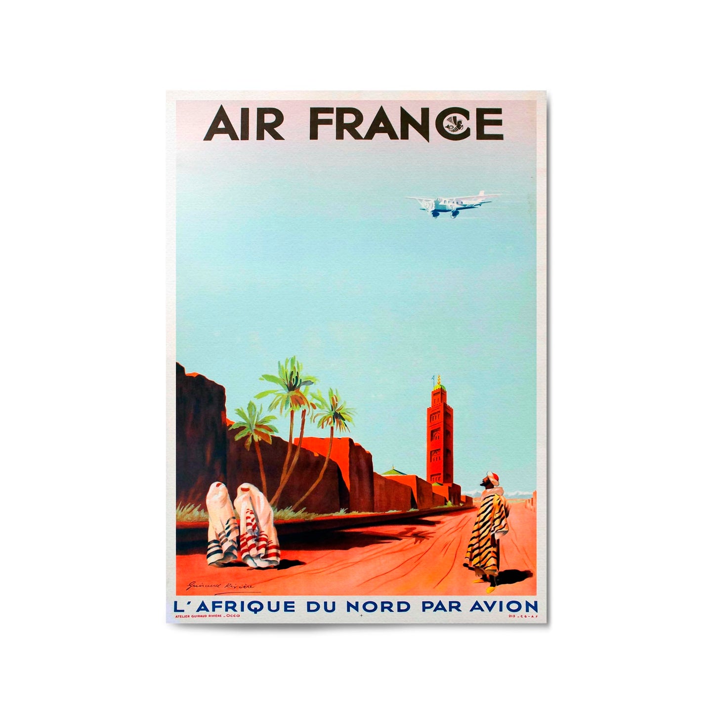 Air France - North Africa | Framed Vintage Travel Poster