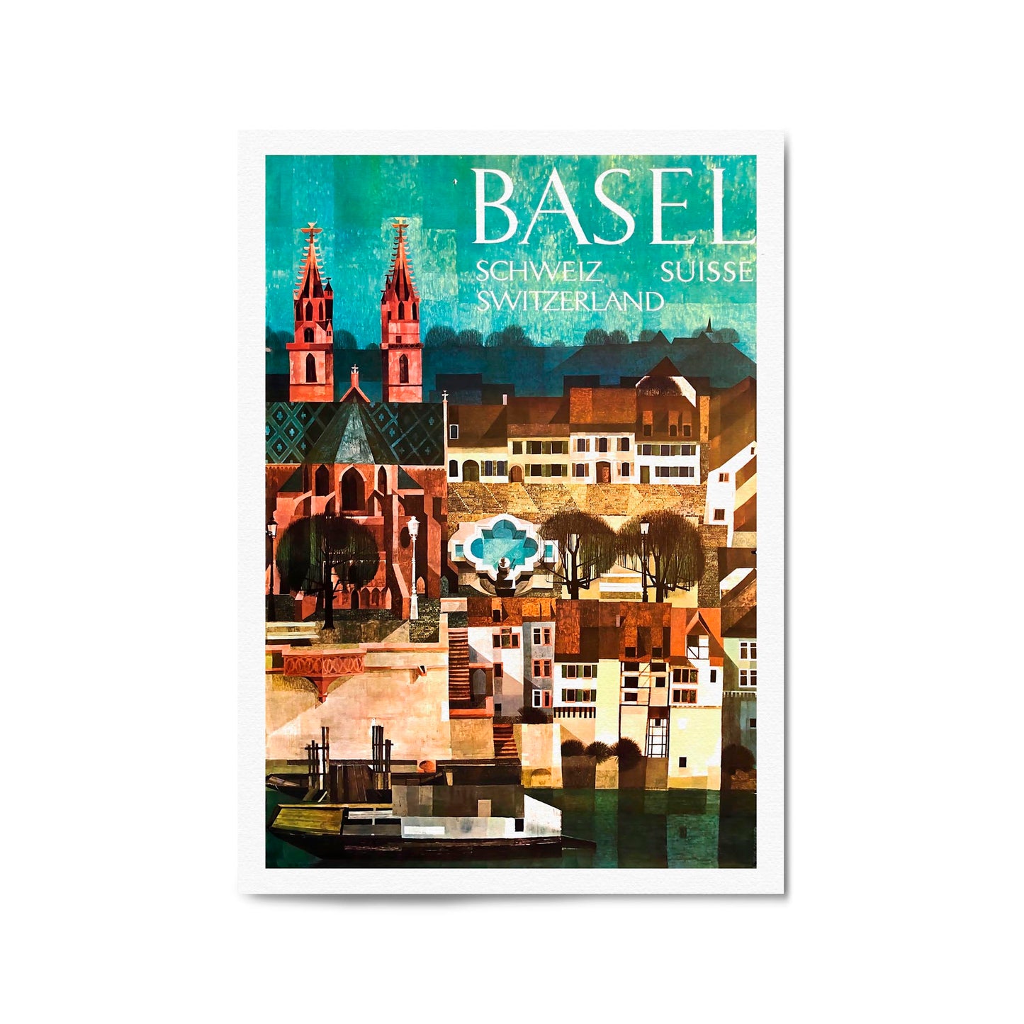 Basel, Switzerland | Framed Vintage Travel Poster