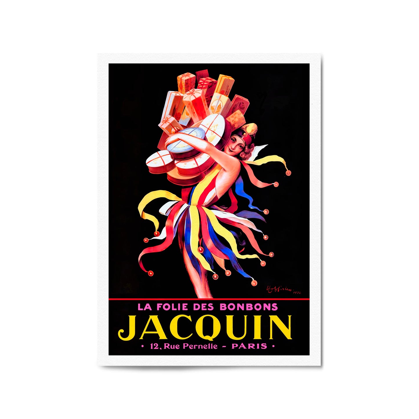 La Folie des Bonbons Jacquin by Leonetto Cappiello | Framed Vintage Poster