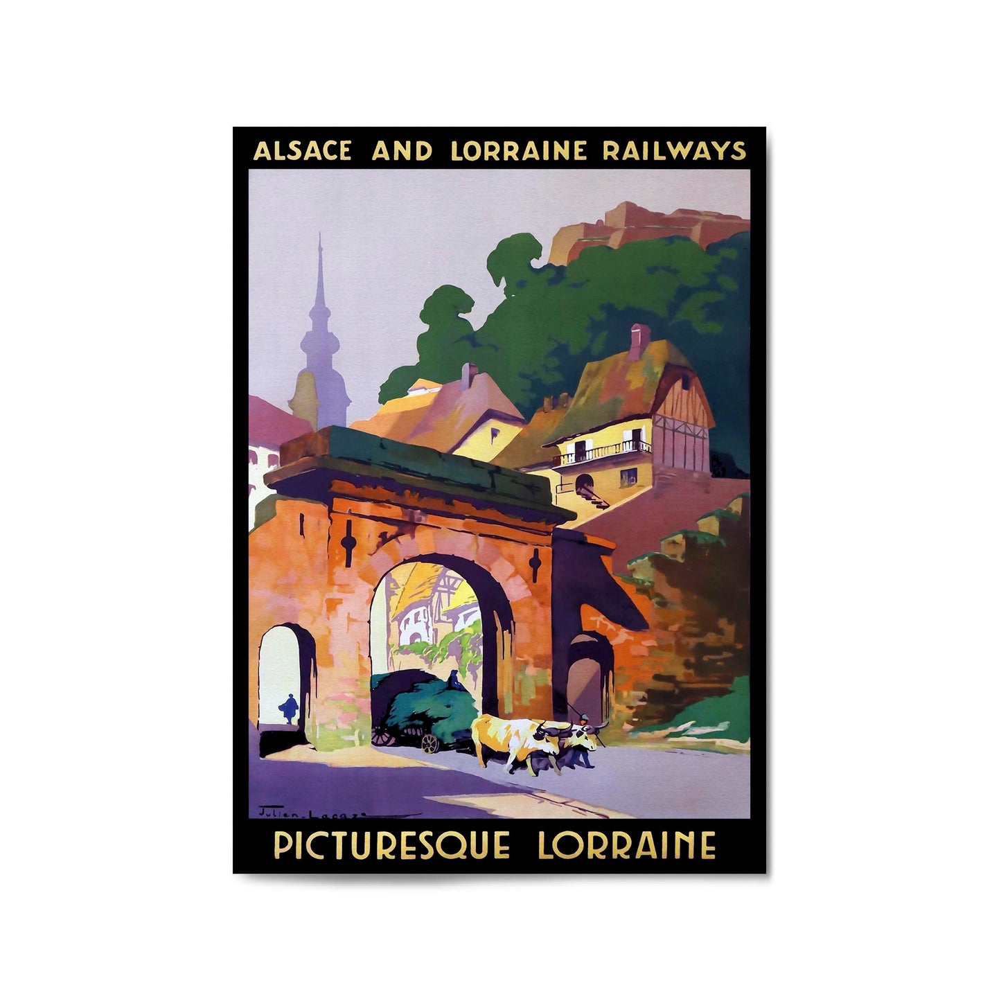 Alsace and Lorraine Railways "Picturesque Lorraine" | Framed Vintage Travel Poster