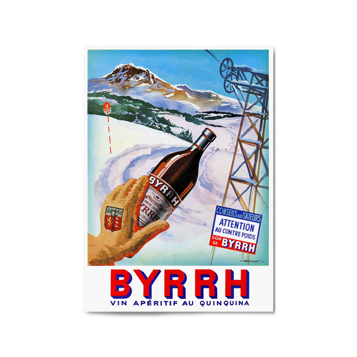 Winter Byrrh by Robert Falcucci | Framed Vintage Poster