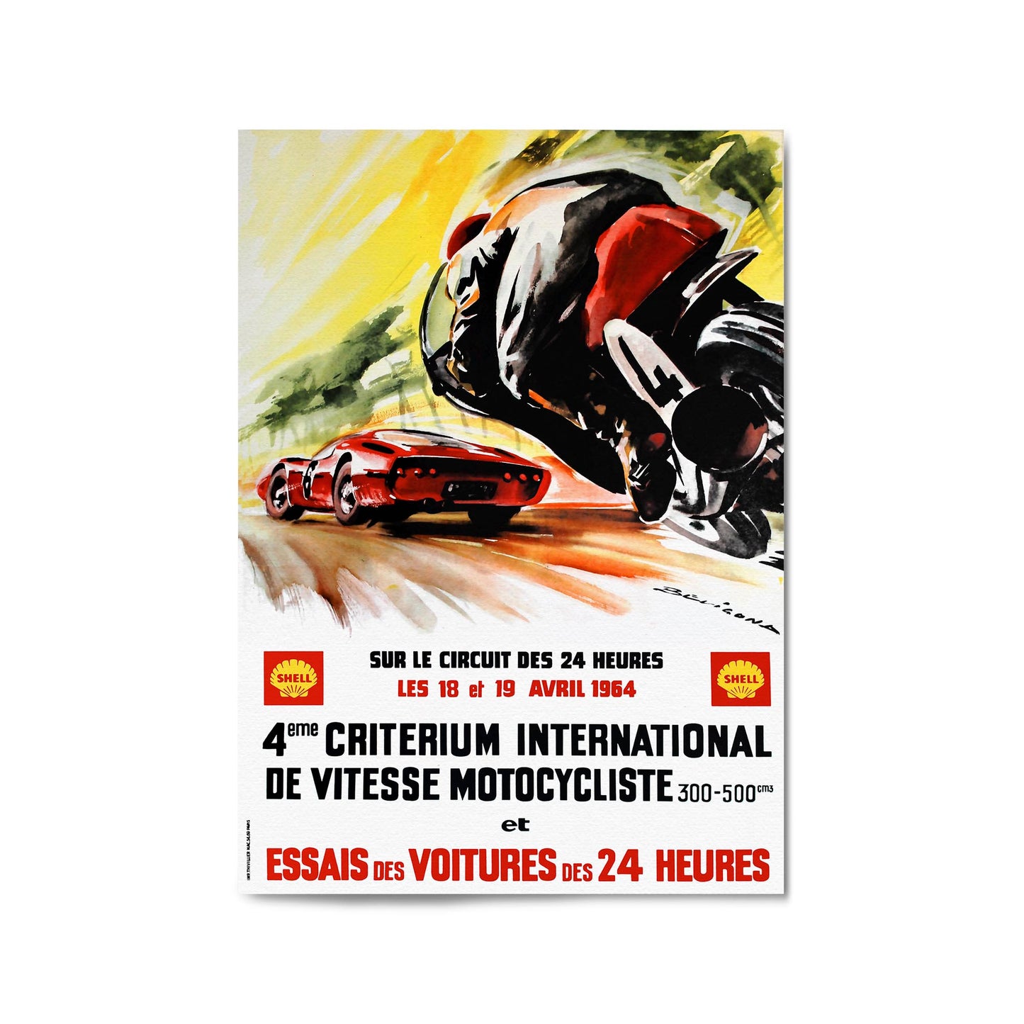 1964 Le Mans 24 Hours French | Framed Vintage Poster