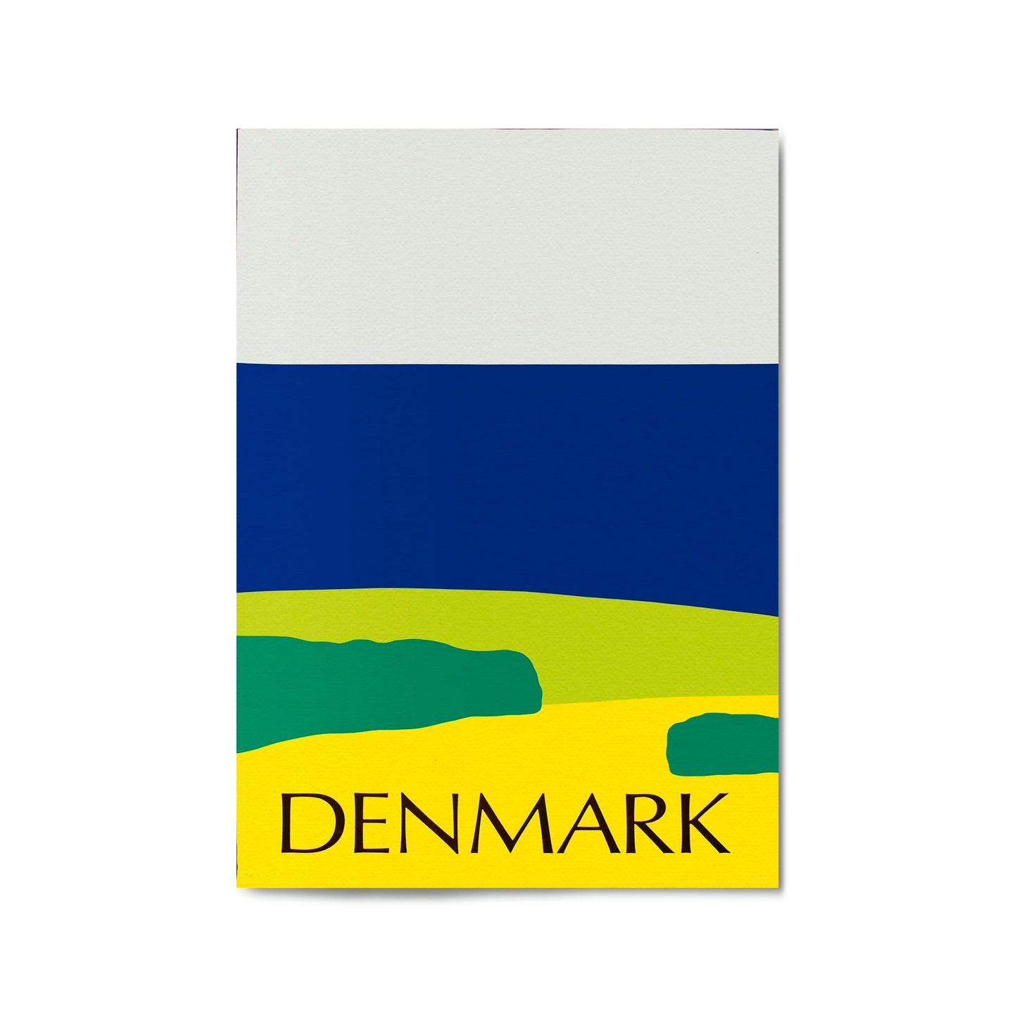 Denmark Minimal Coastal Beach Scene | Framed Vintage Travel Poster