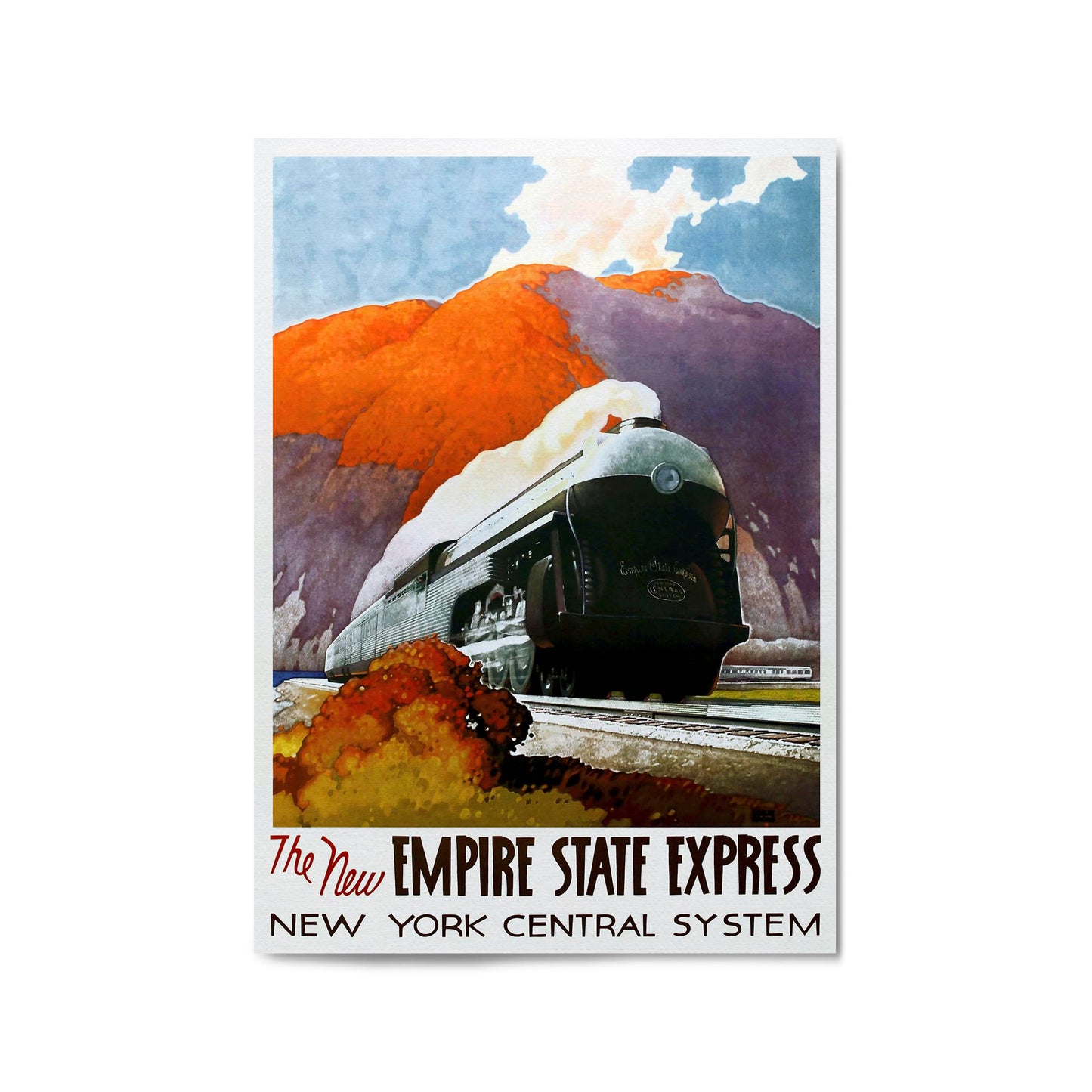 New York, Empire State Express by Leslie Ragan | Framed Vintage Travel Poster