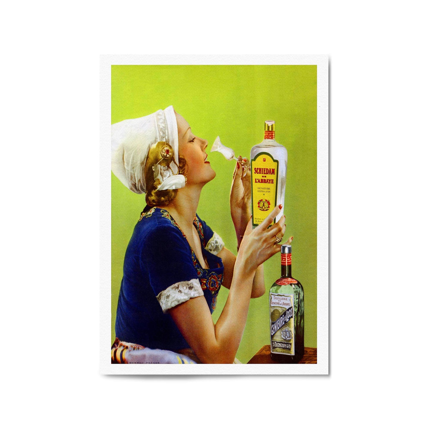 Schedam De L'Abbaye and Genievre De Loos | Framed Vintage Poster