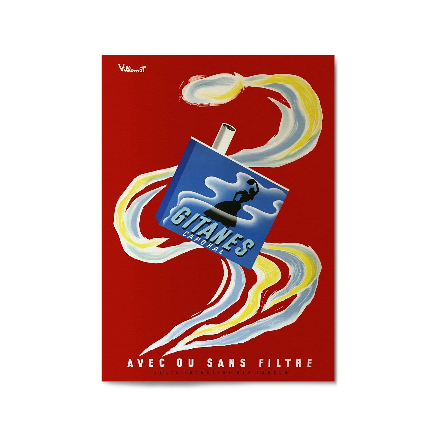 French "Gitanes Caporal" | Framed Vintage Poster