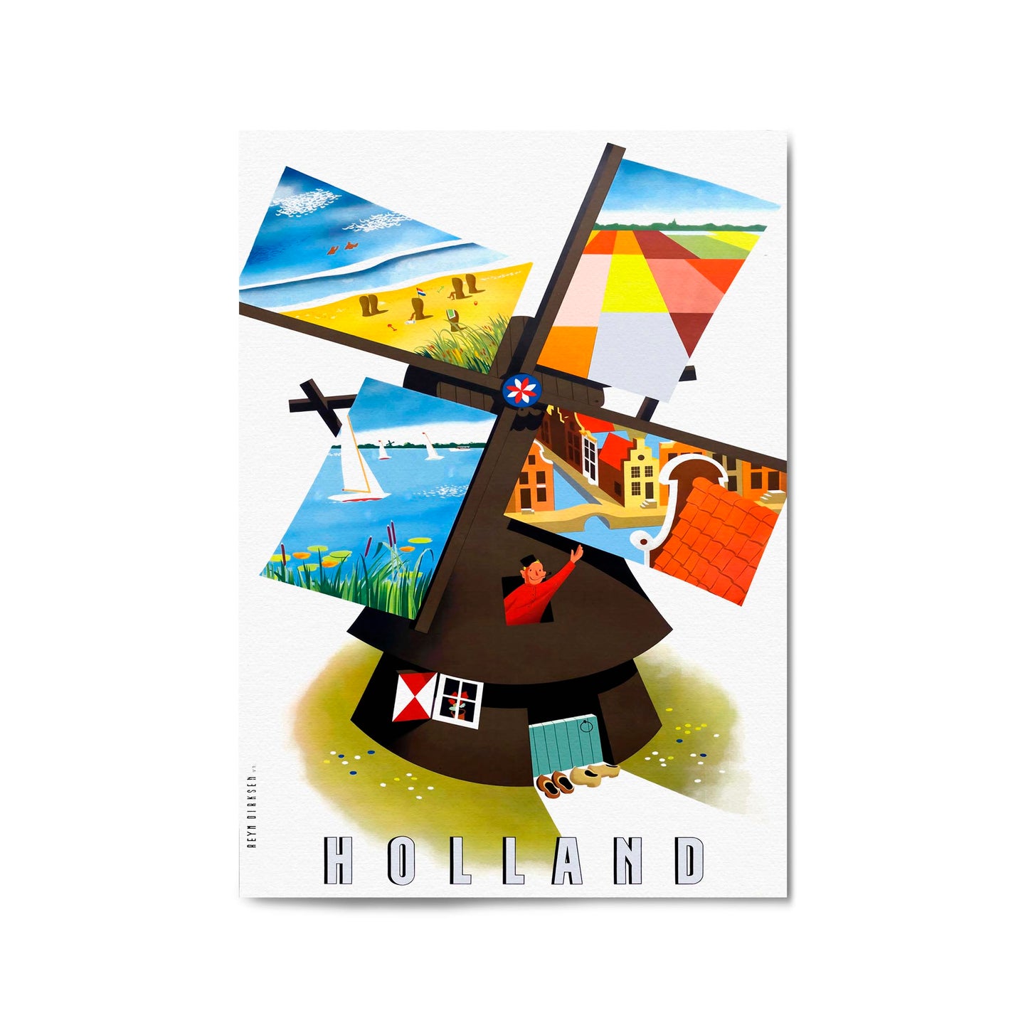 Holland (Netherlands) | Framed Vintage Travel Poster