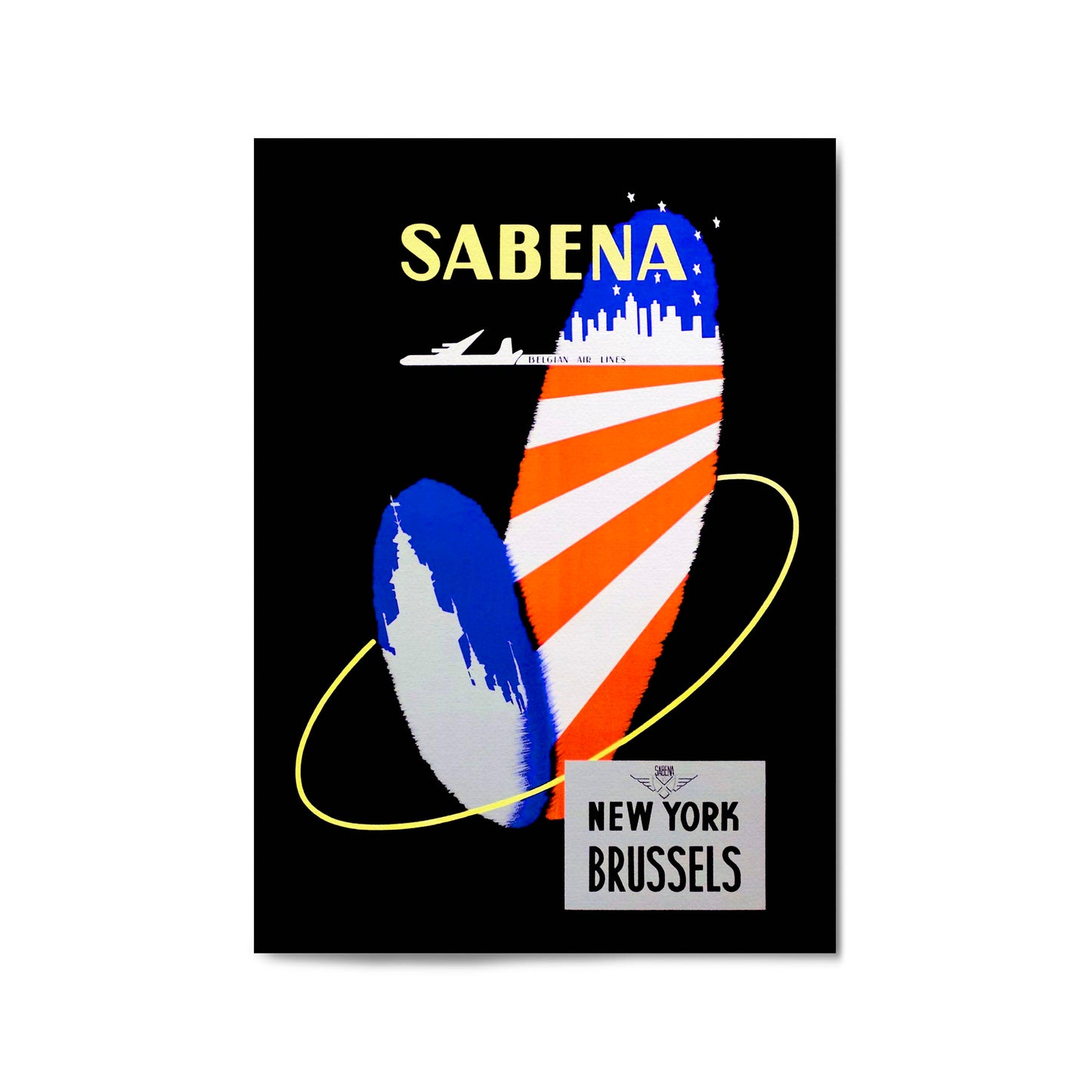 New York by Sabena Airlines | Framed Vintage Travel Poster