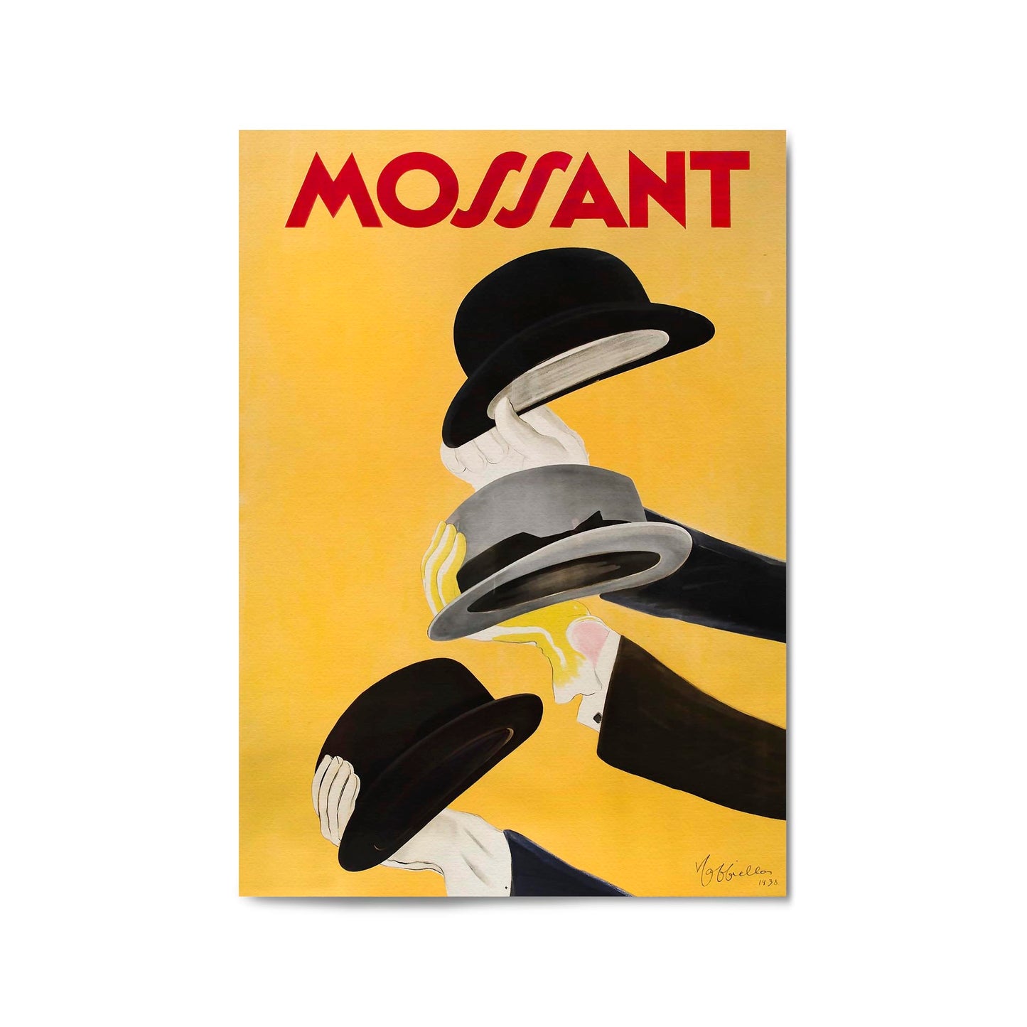 Fashion Yellow "Mossant" by Leonetto Cappiello | Framed Vintage Poster