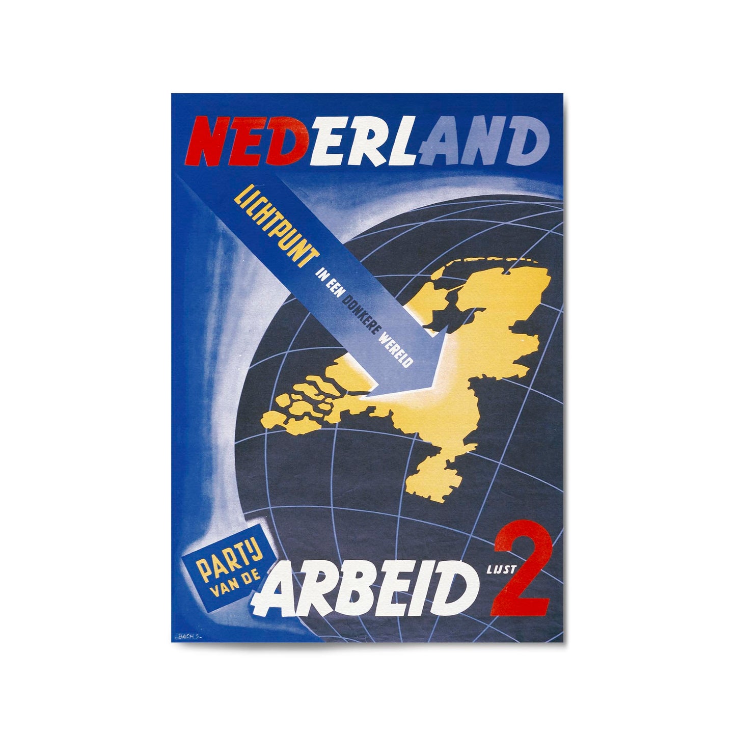 Netherlands | Framed Vintage Political Poster