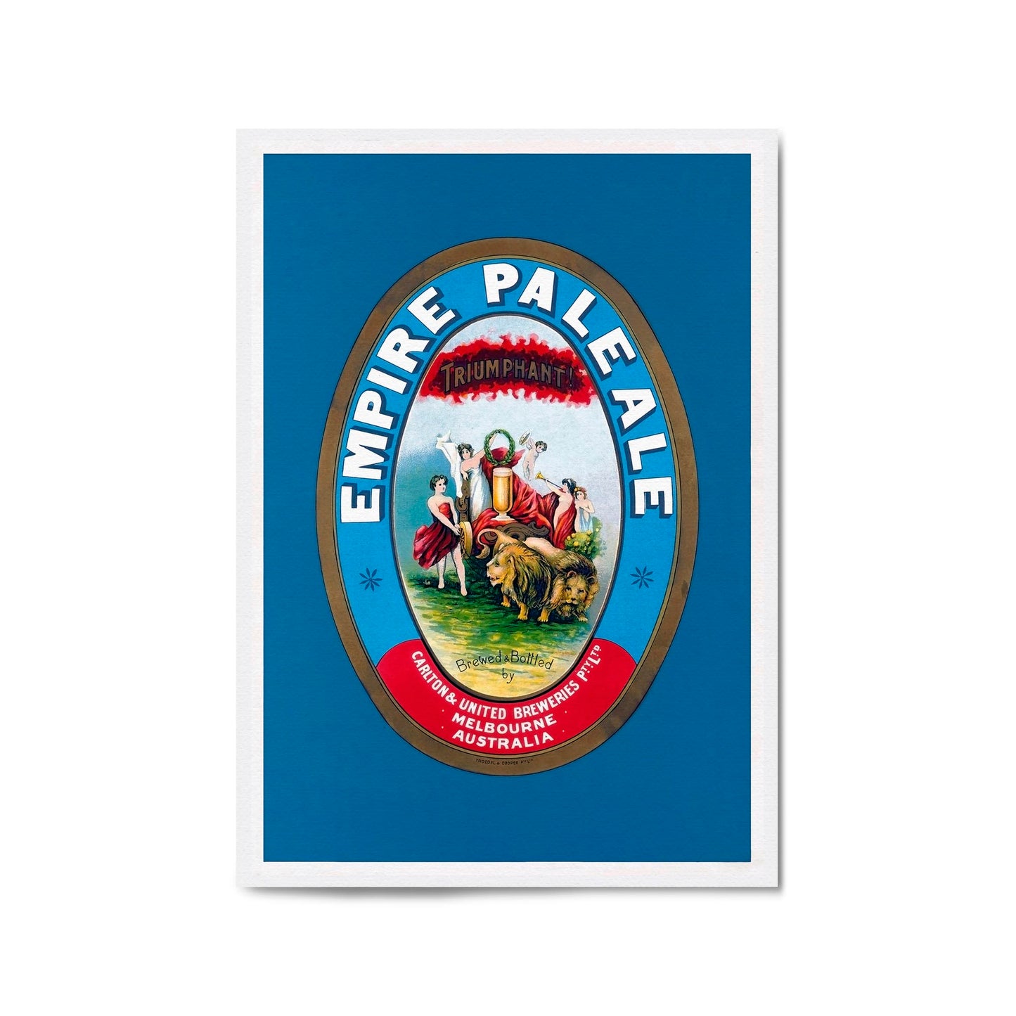 Empire Pale Ale, Melbourne Australia | Framed Vintage Beer Poster