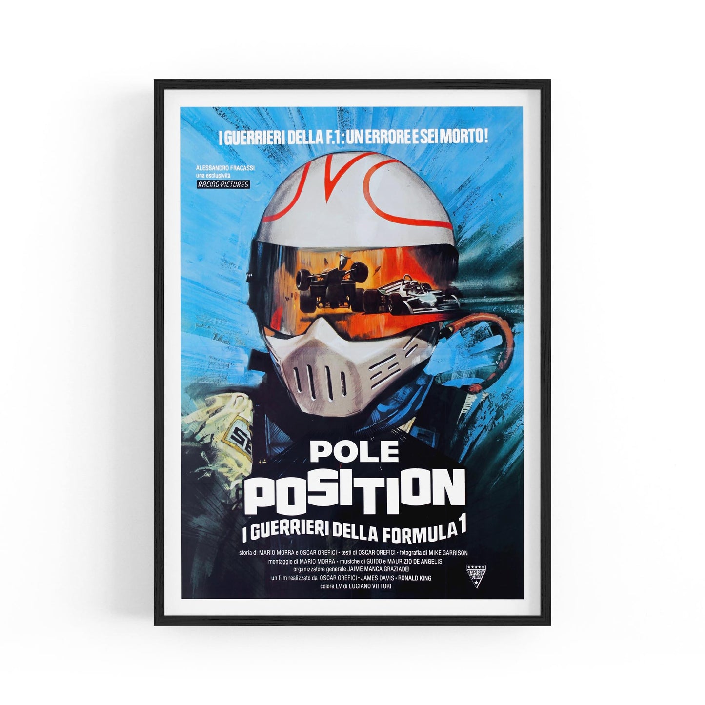 Motorsport "Pole Position" Italian Movie | Framed Vintage Poster
