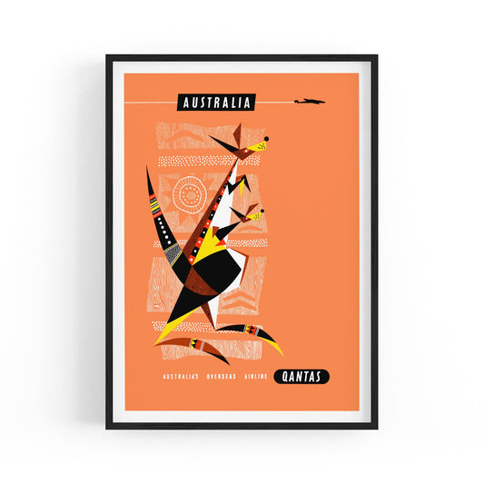 Qantas Australia Indigenous Australia | Framed Vintage Travel Poster