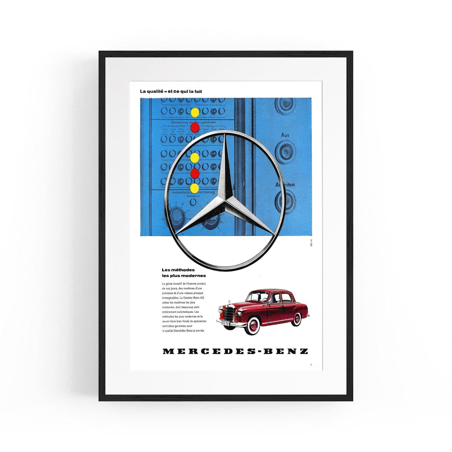 "Mercedes-Benz" French Car | Framed Vintage Poster