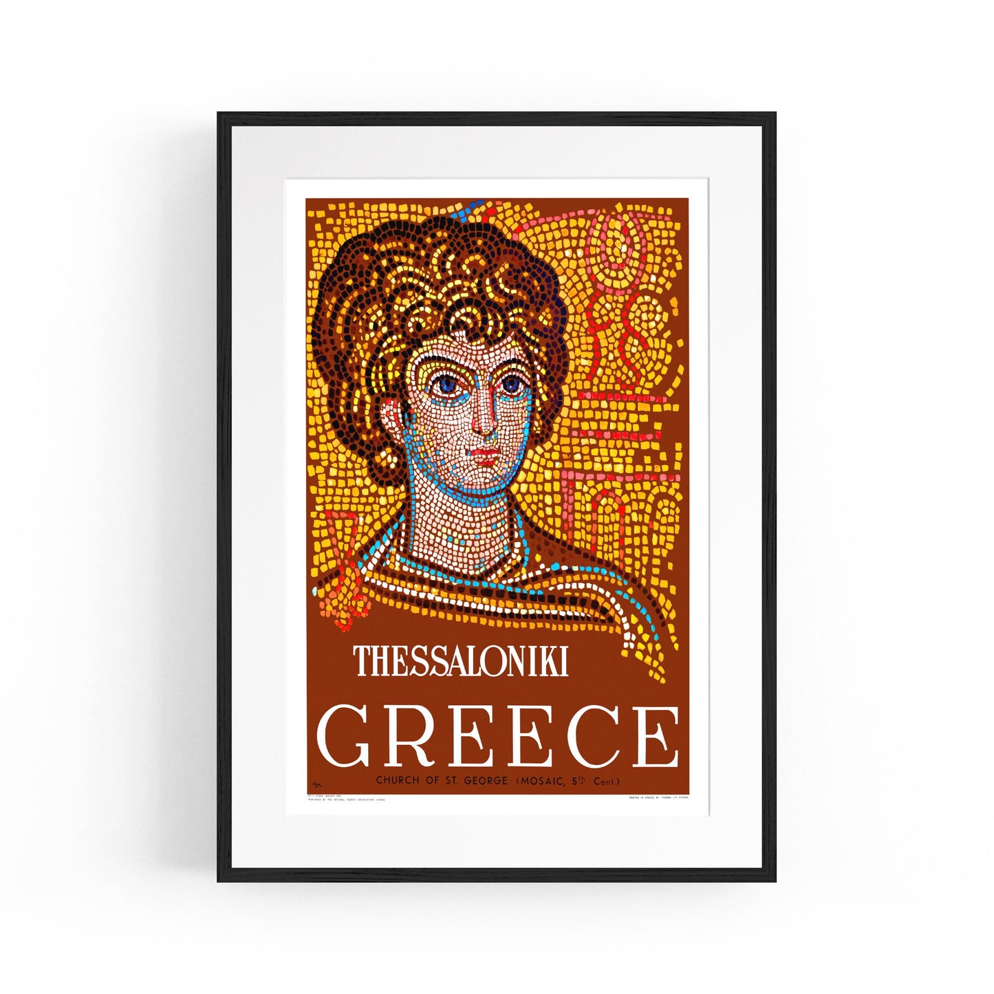 Thessaloniki, Greece "Church of St. George Mosaic" | Framed Vintage Travel Poster