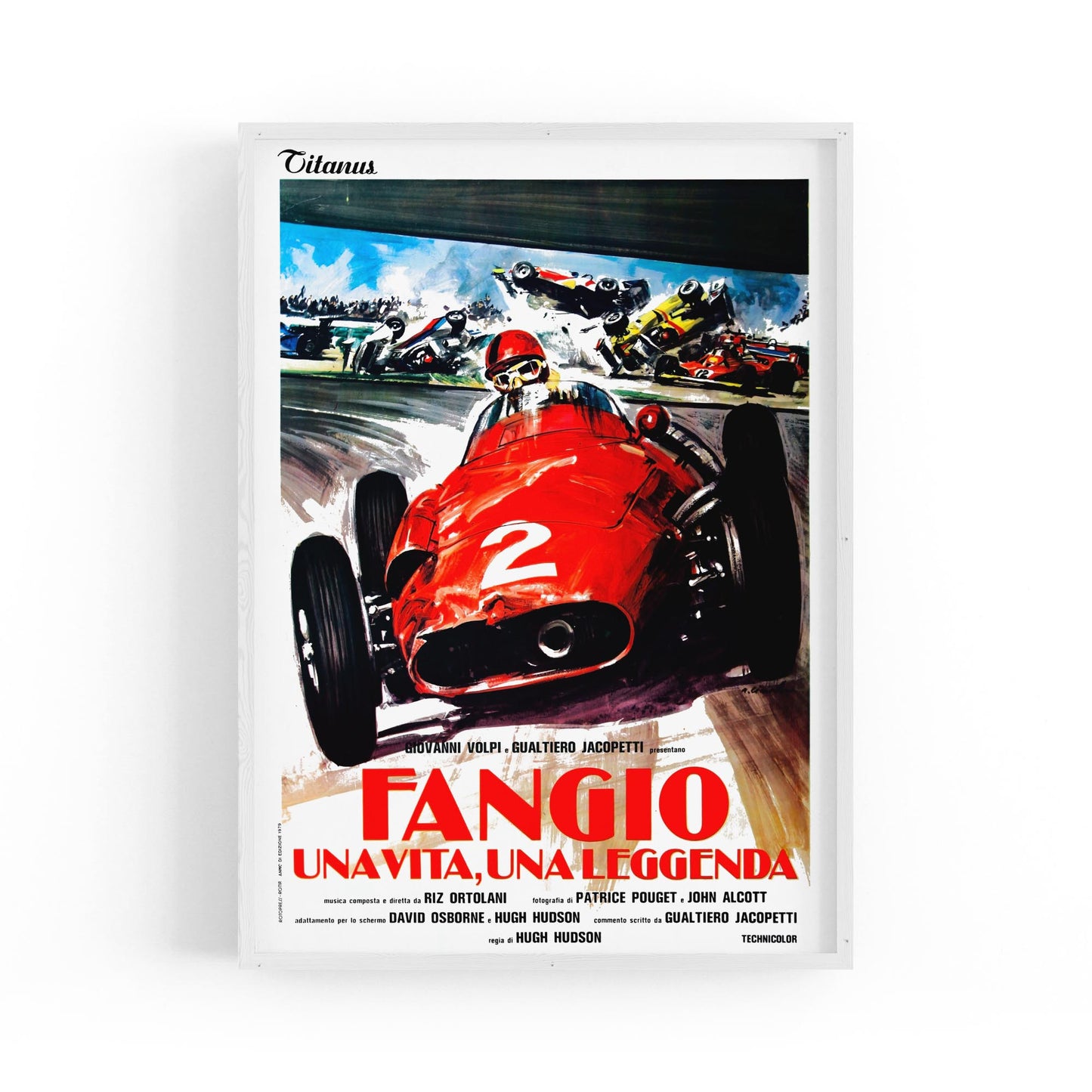 "Fangio" Movie Italian Motorsport | Framed Vintage Poster