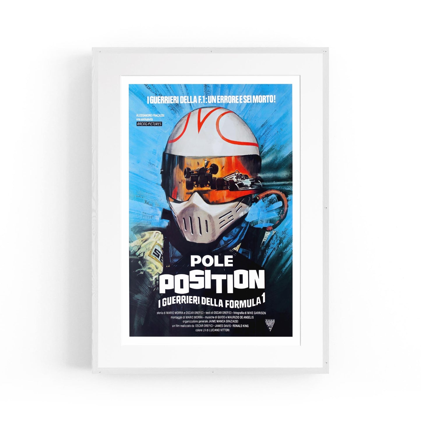 Motorsport "Pole Position" Italian Movie | Framed Vintage Poster
