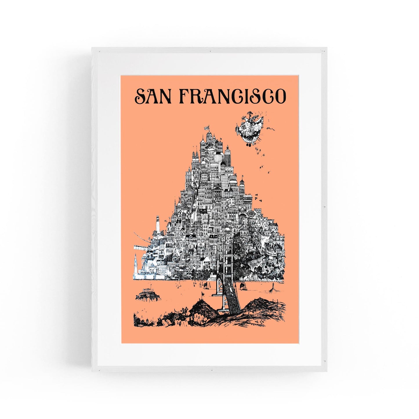 San Francisco, USA by David Schiller | Framed Vintage Travel Poster
