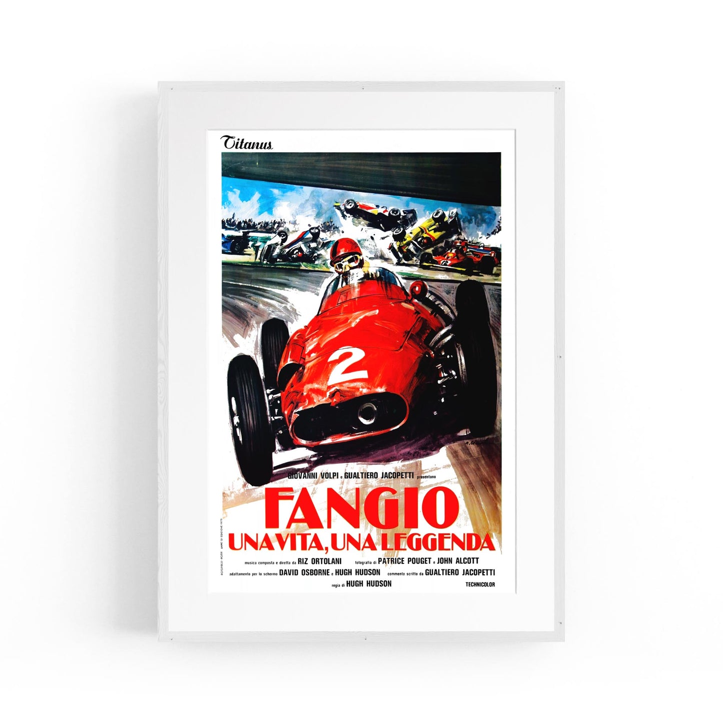 "Fangio" Movie Italian Motorsport | Framed Vintage Poster