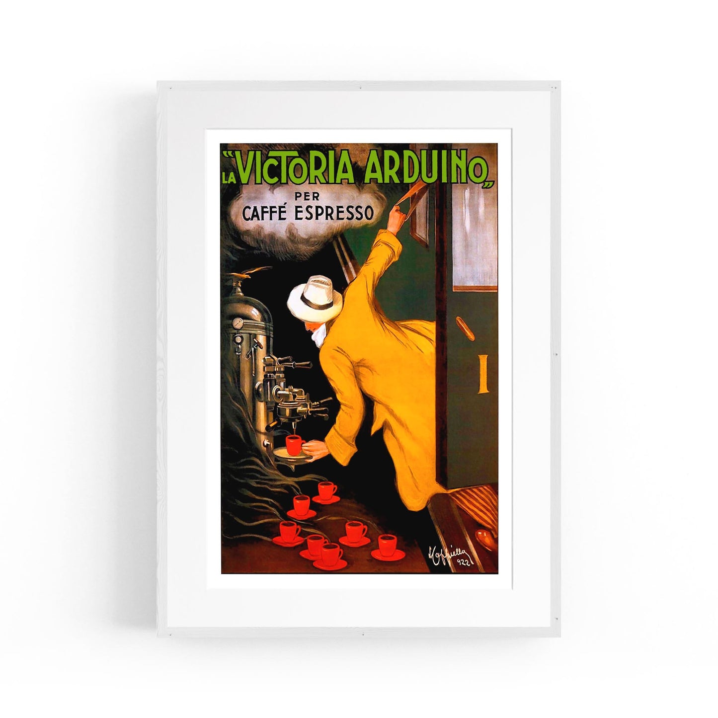 La Victoria Arduino Espresso Coffee by Leonetto Cappiello | Framed Vintage Poster