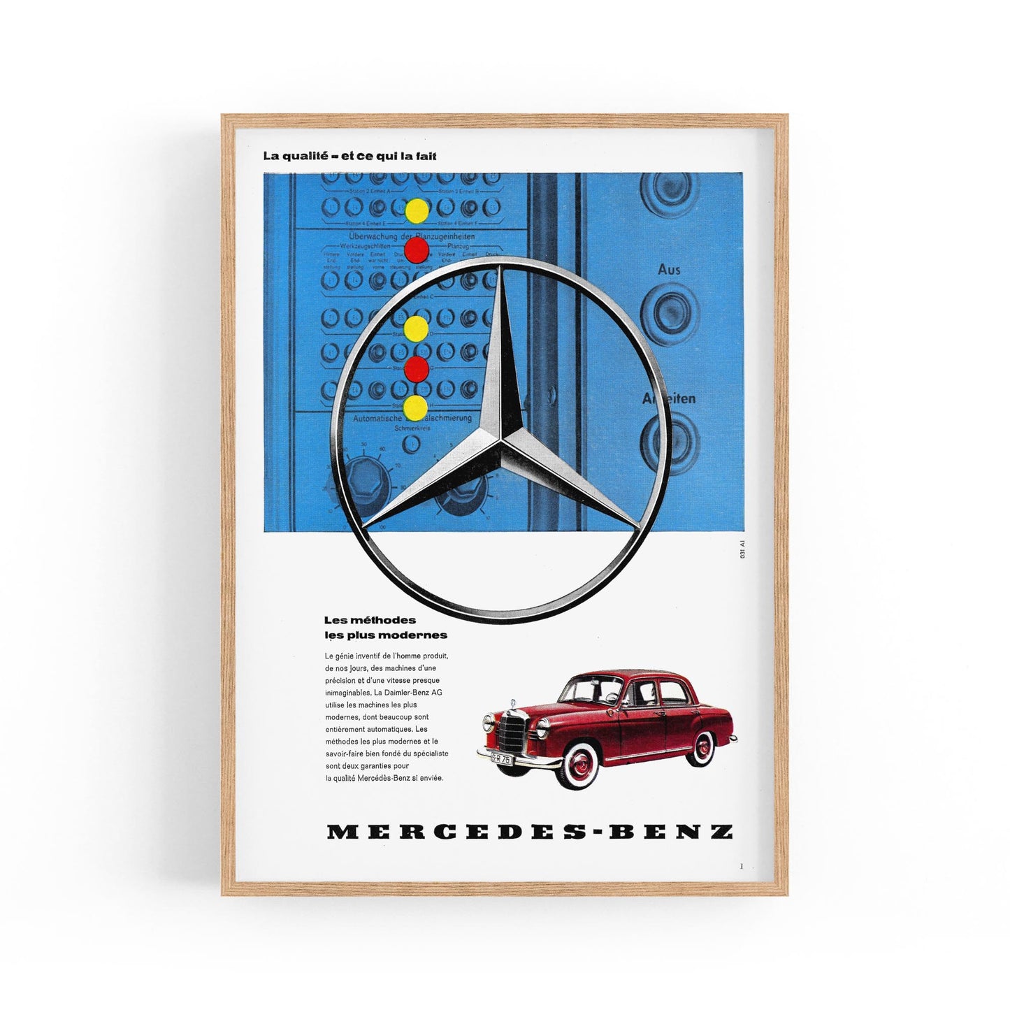 "Mercedes-Benz" French Car | Framed Vintage Poster