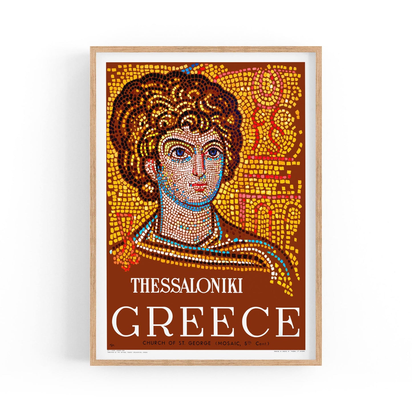 Thessaloniki, Greece "Church of St. George Mosaic" | Framed Vintage Travel Poster