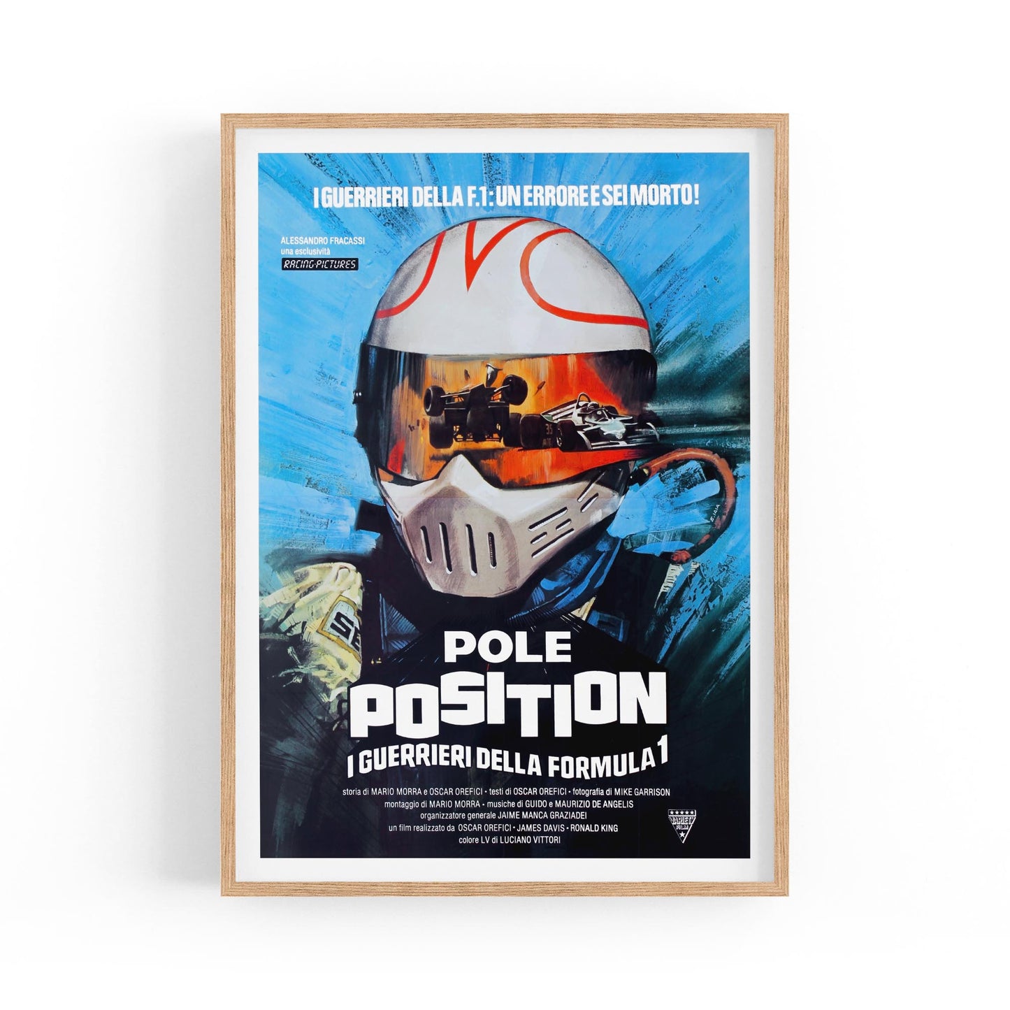 Motorsport "Pole Position" Italian Movie | Framed Vintage Poster