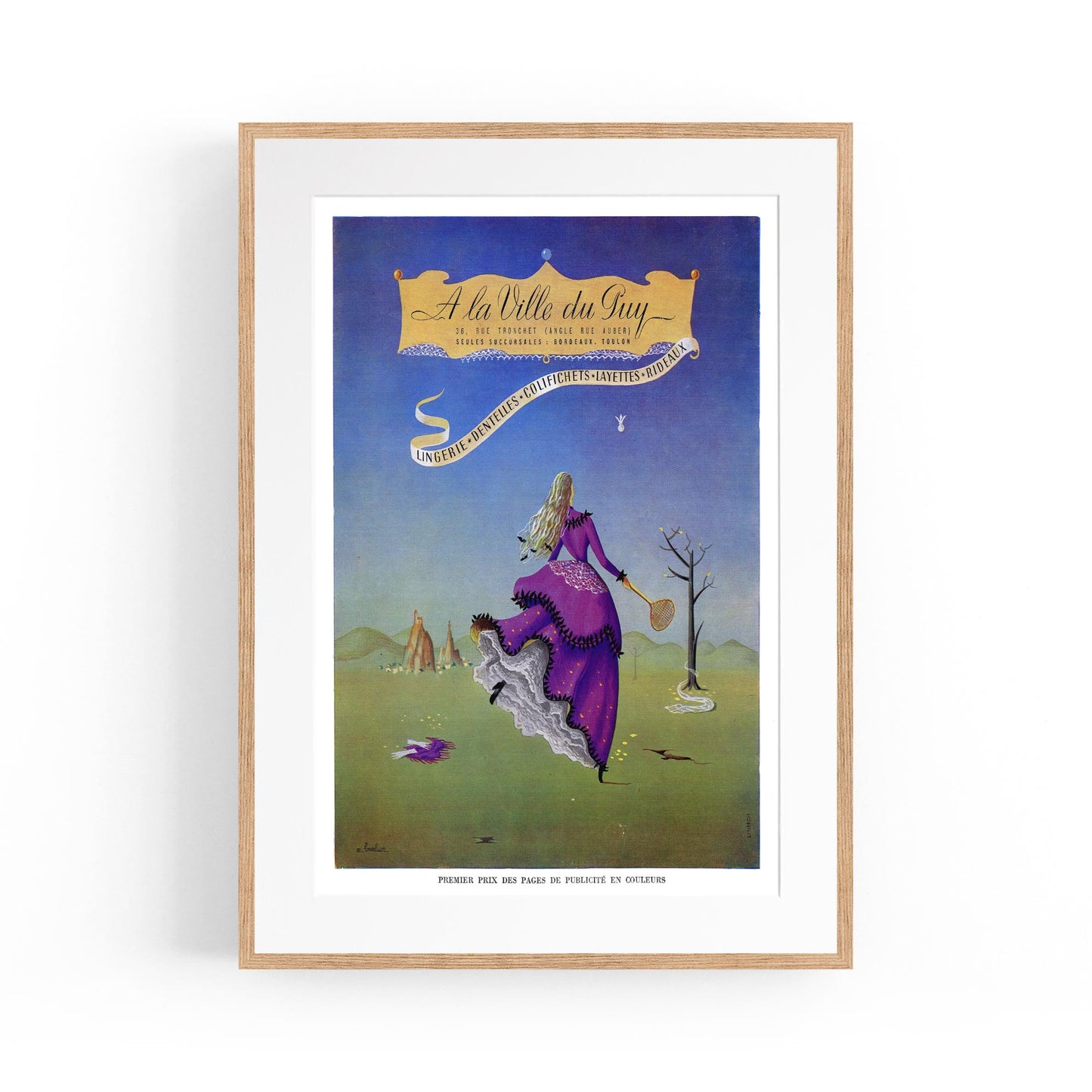 French Fashion "A La Ville Du Puy" | Framed Vintage Poster