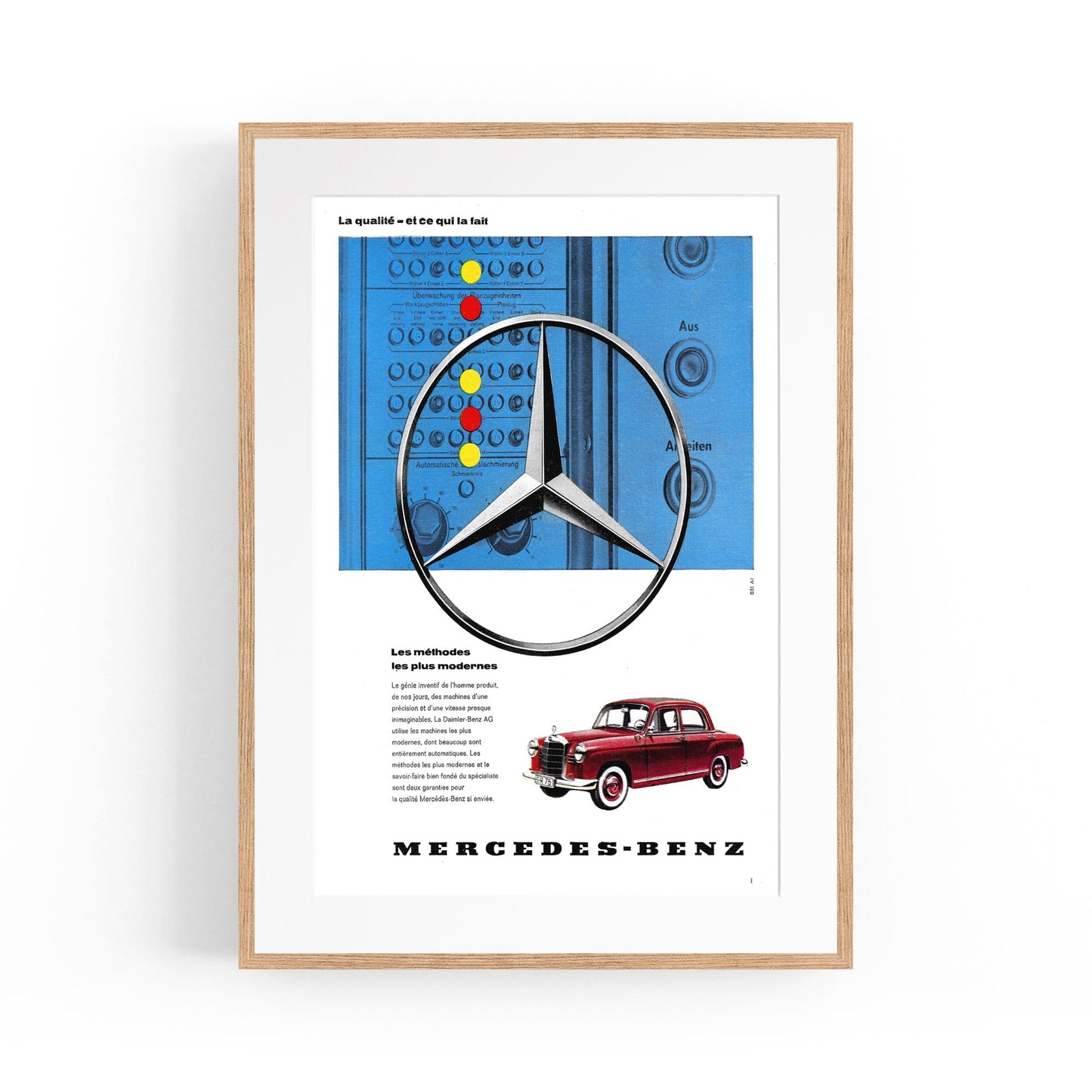 "Mercedes-Benz" French Car | Framed Vintage Poster