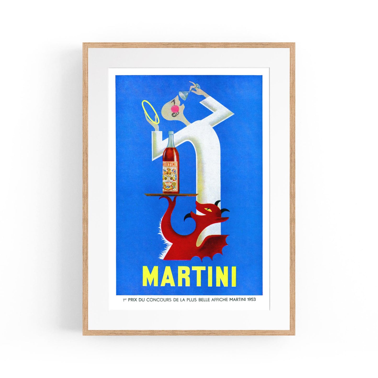 Martini "Red Devil & Angel" by F. Marcou Restaurant | Framed Vintage Poster