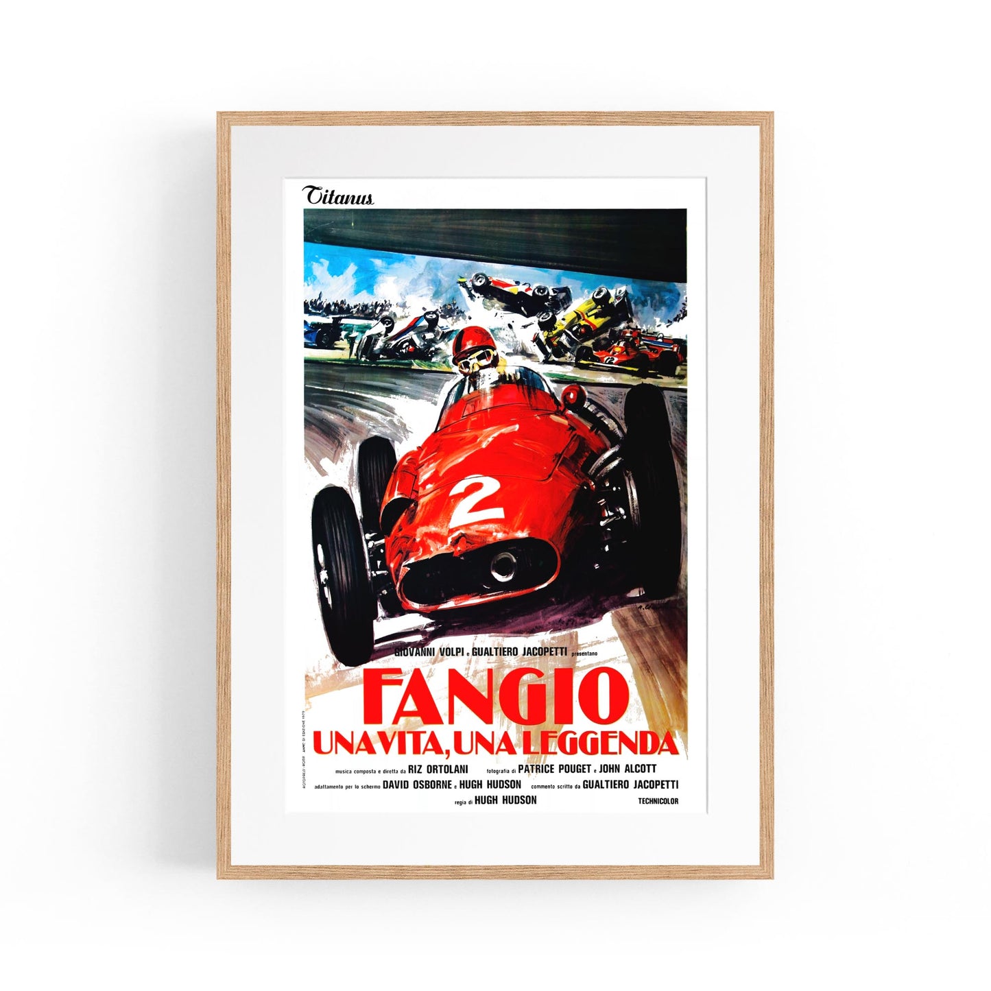 "Fangio" Movie Italian Motorsport | Framed Vintage Poster