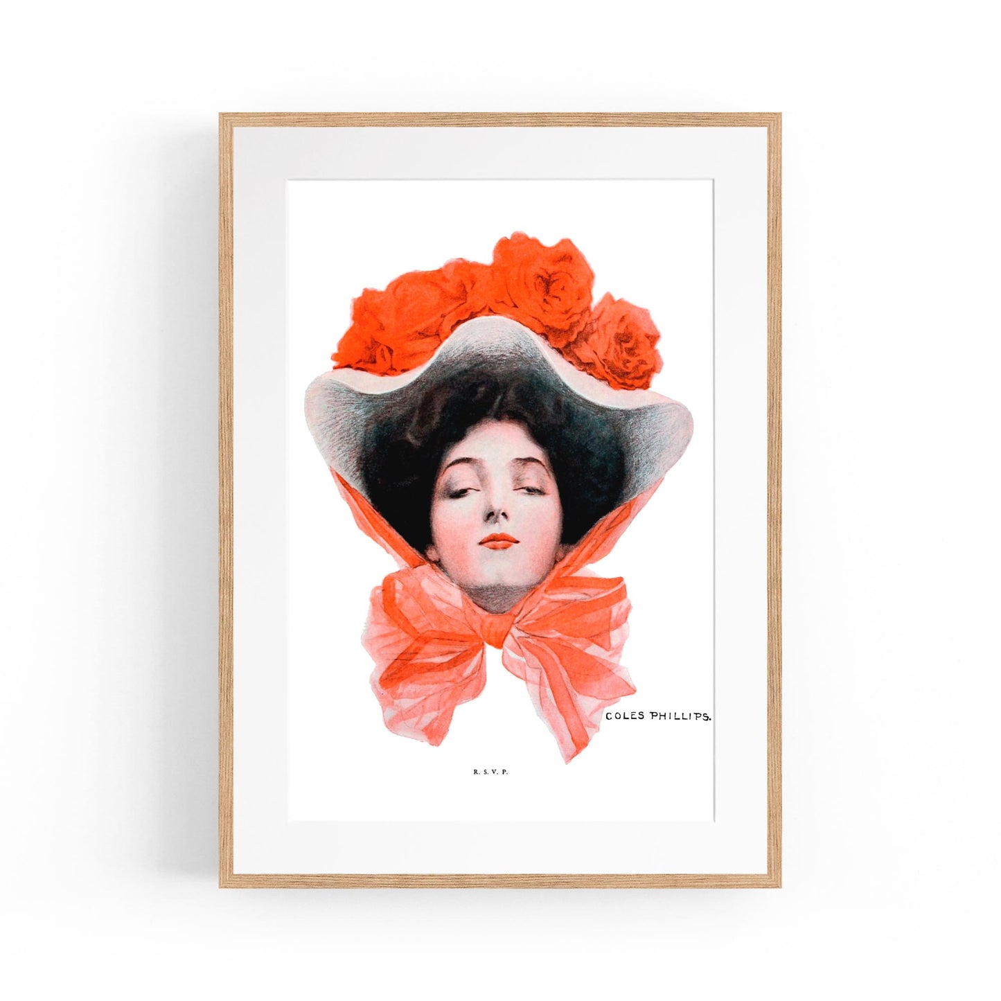 A Gallery of Girls "RSVP" 1911 | Framed Vintage Poster