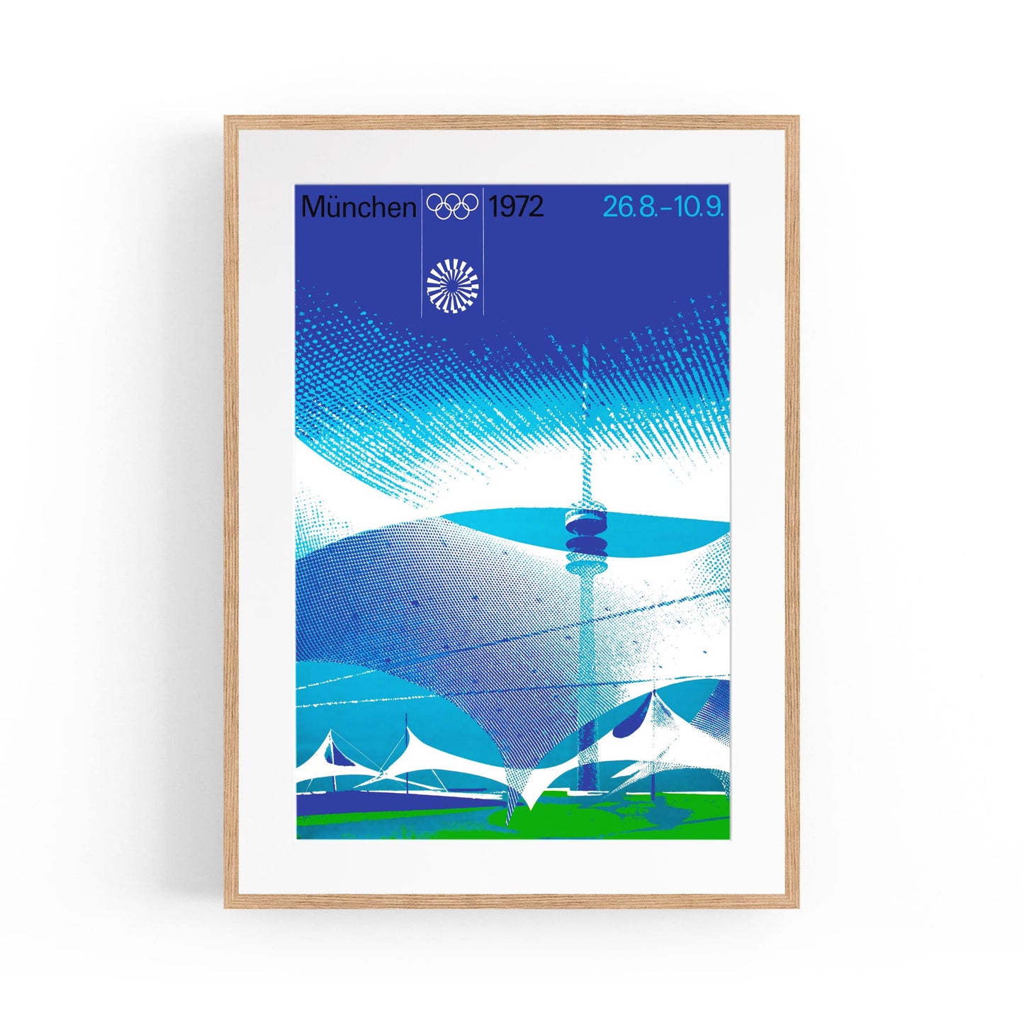 Munich, Germany "Munchen 1972 Olympic Games" by Otl Aicher | Framed Vintage Travel Poster