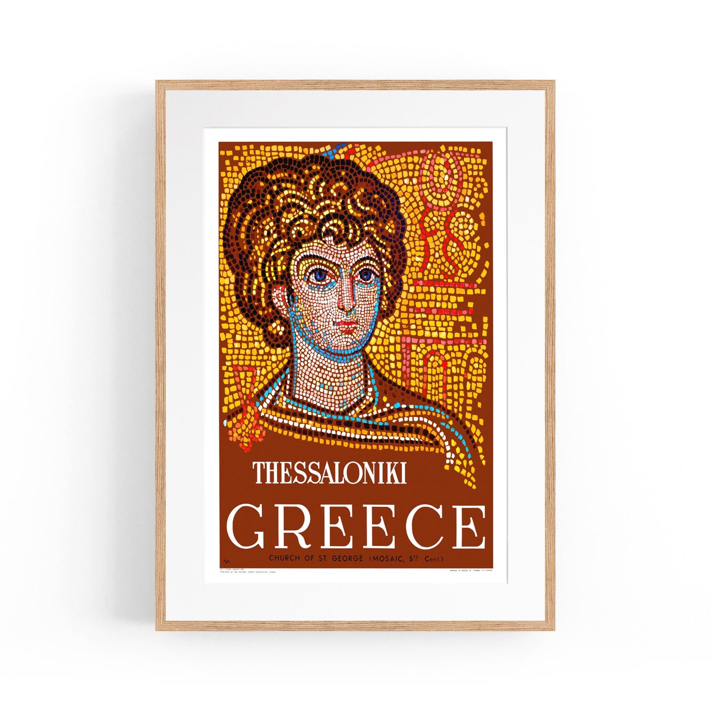 Thessaloniki, Greece "Church of St. George Mosaic" | Framed Vintage Travel Poster