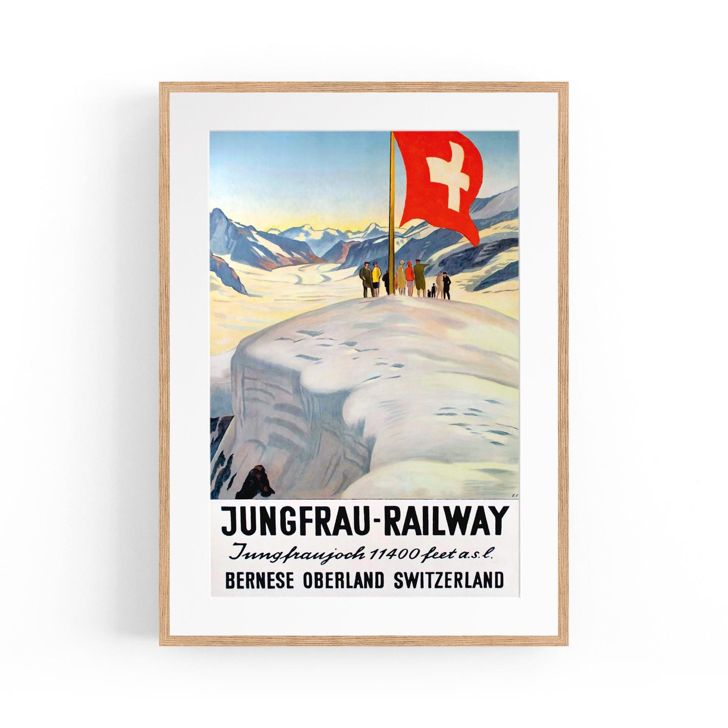 Jungfrau Railway, Switzerland | Framed Vintage Travel Poster