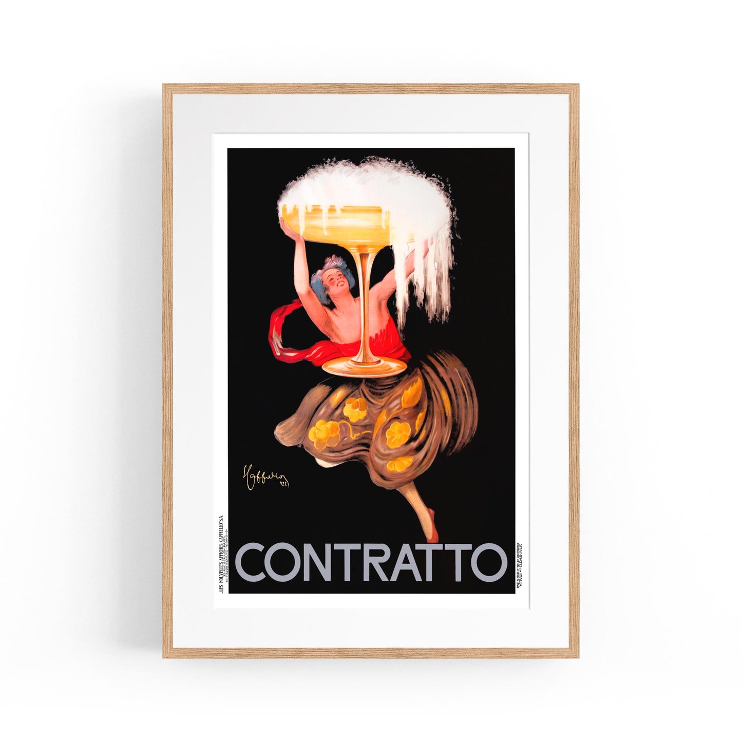 Contratto Drink by Leonetto Cappiello | Framed Vintage Poster