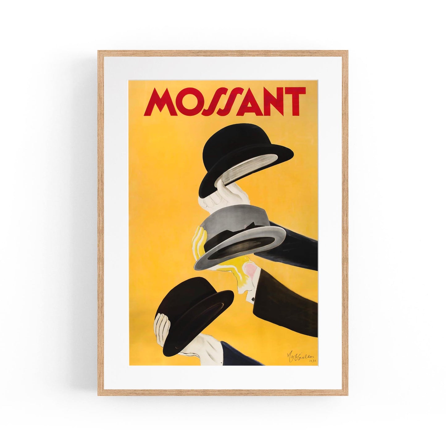Fashion Yellow "Mossant" by Leonetto Cappiello | Framed Vintage Poster