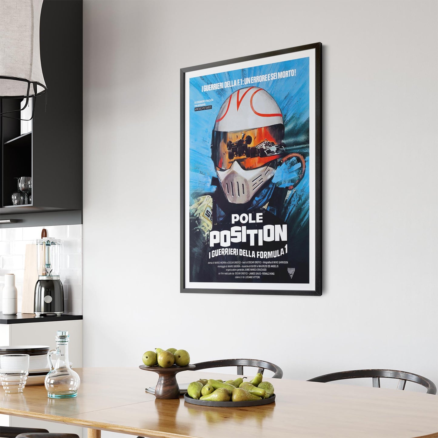 Motorsport "Pole Position" Italian Movie | Framed Vintage Poster
