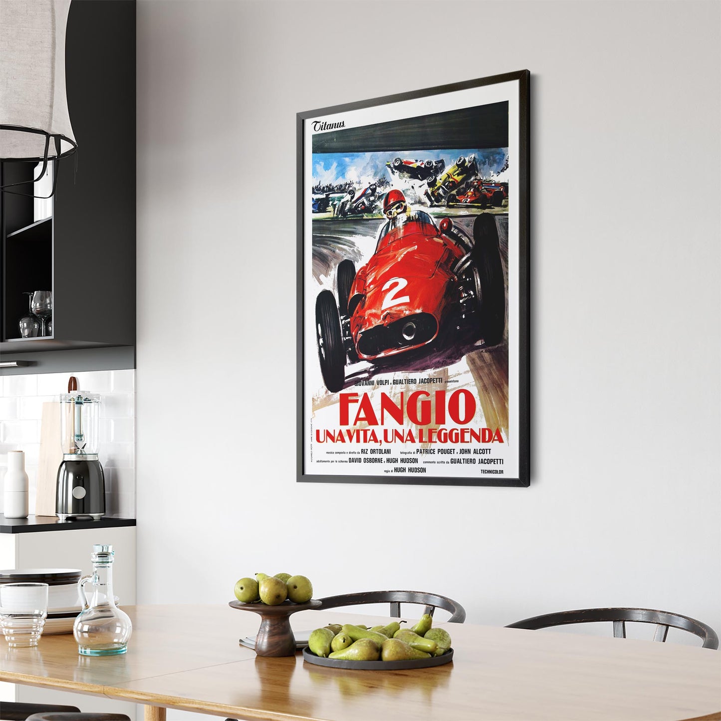 "Fangio" Movie Italian Motorsport | Framed Vintage Poster