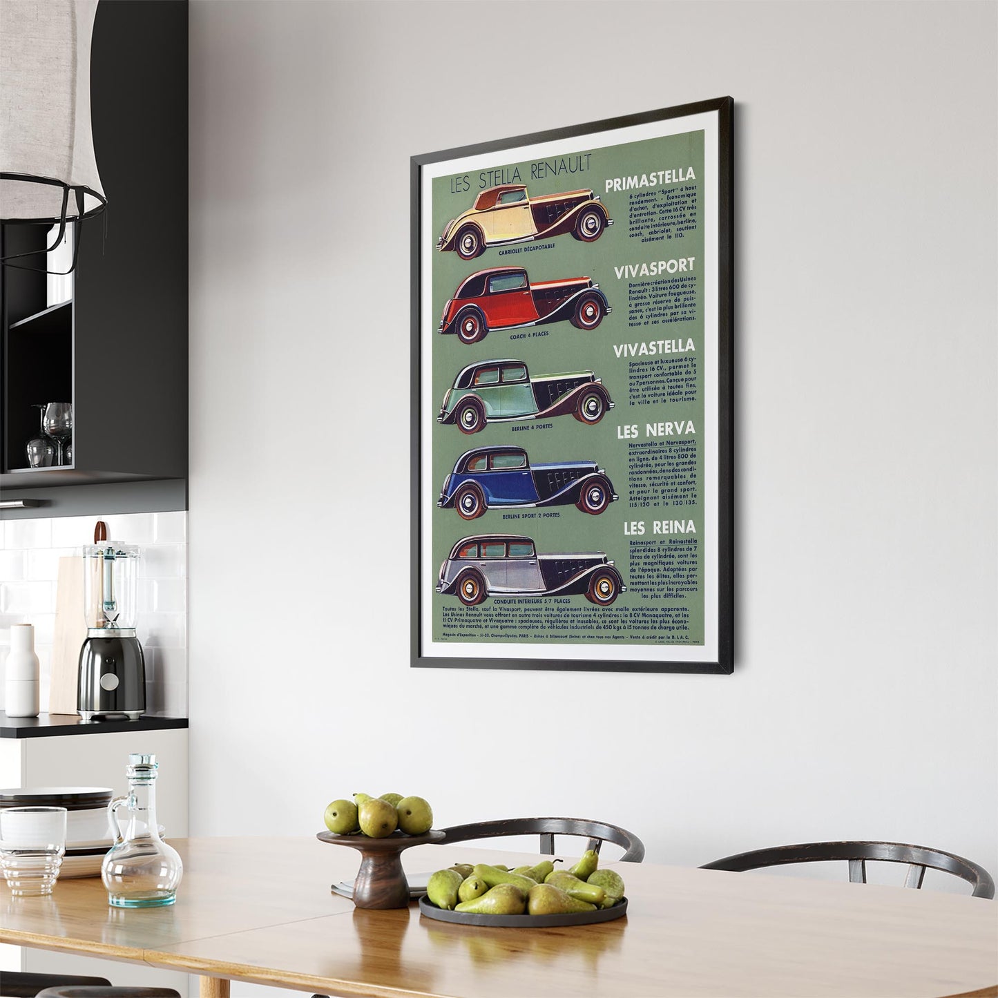 "The Renault Stars" (Les Stella Renault) French Car | Framed Vintage Poster