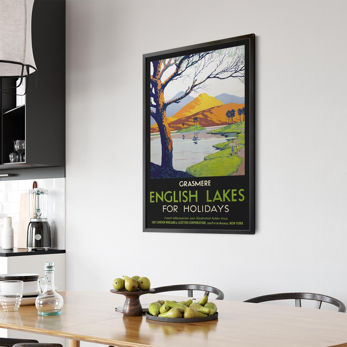 The Lake District, England "Grasmere for Holidays" | Framed Vintage Travel Poster