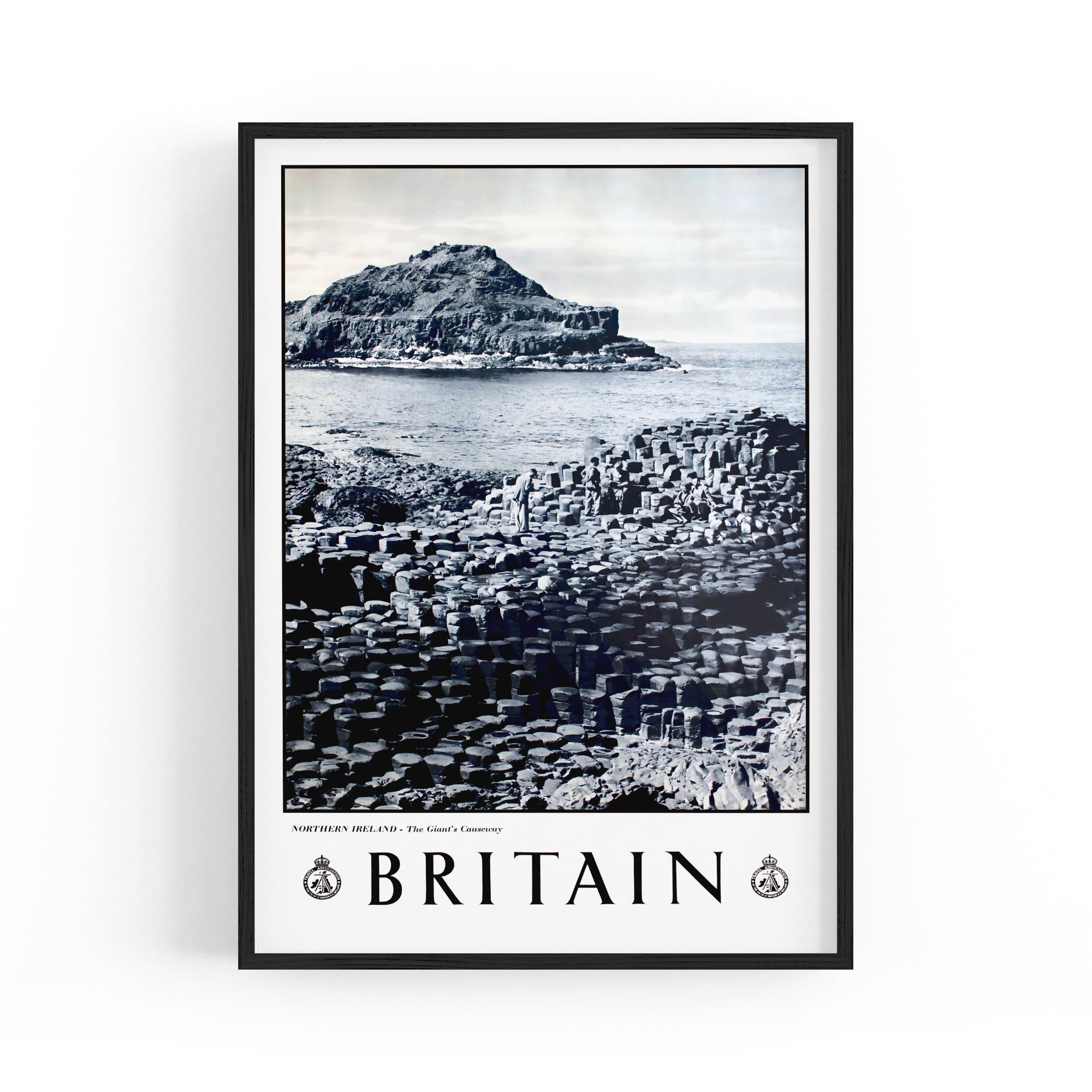 Giant's Causeway, Northern Ireland | Framed Vintage Travel Poster ...