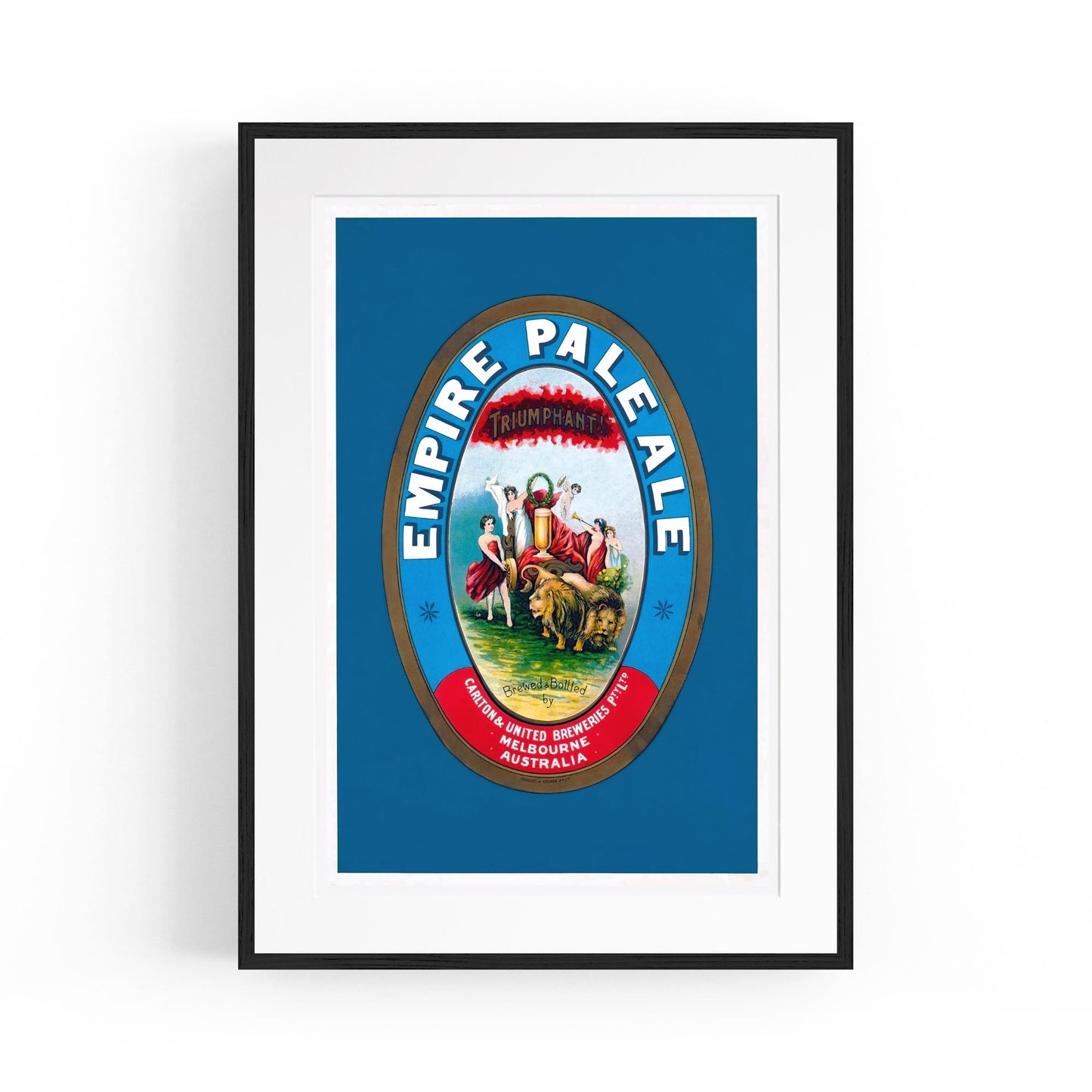 Empire Pale Ale, Melbourne Australia | Framed Vintage Beer Poster
