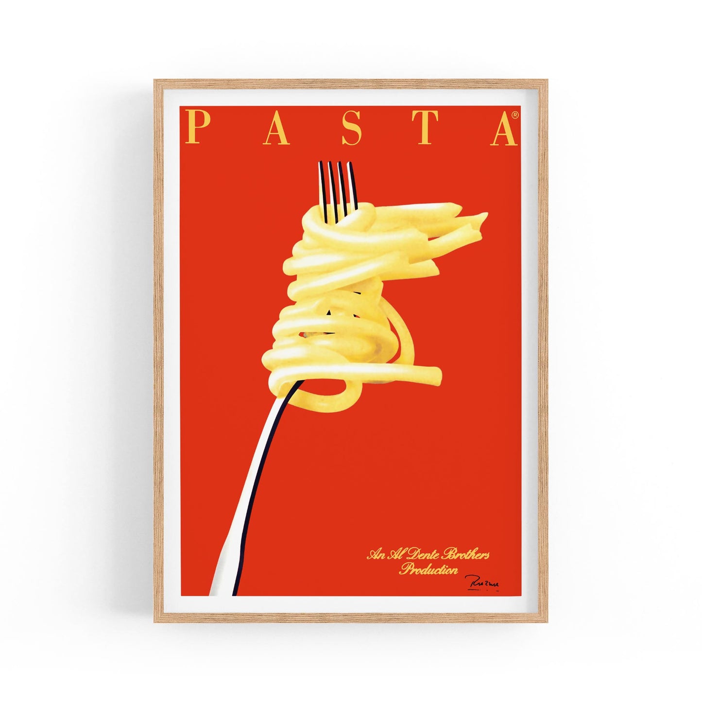 Red Italian Pasta | Framed Vintage Poster